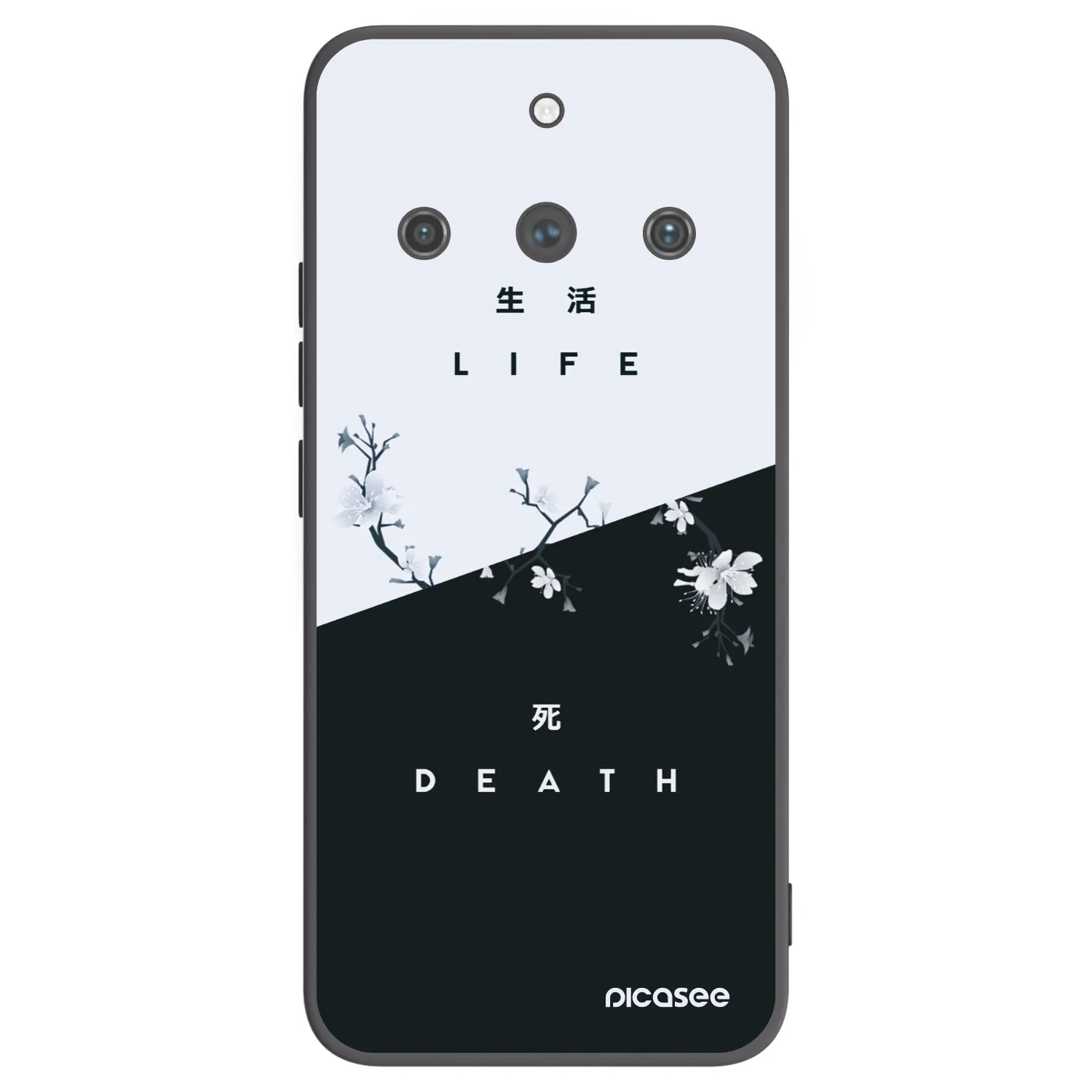 Picasee crna silikonska maskica za Realme 11 Pro+ - Life - Death