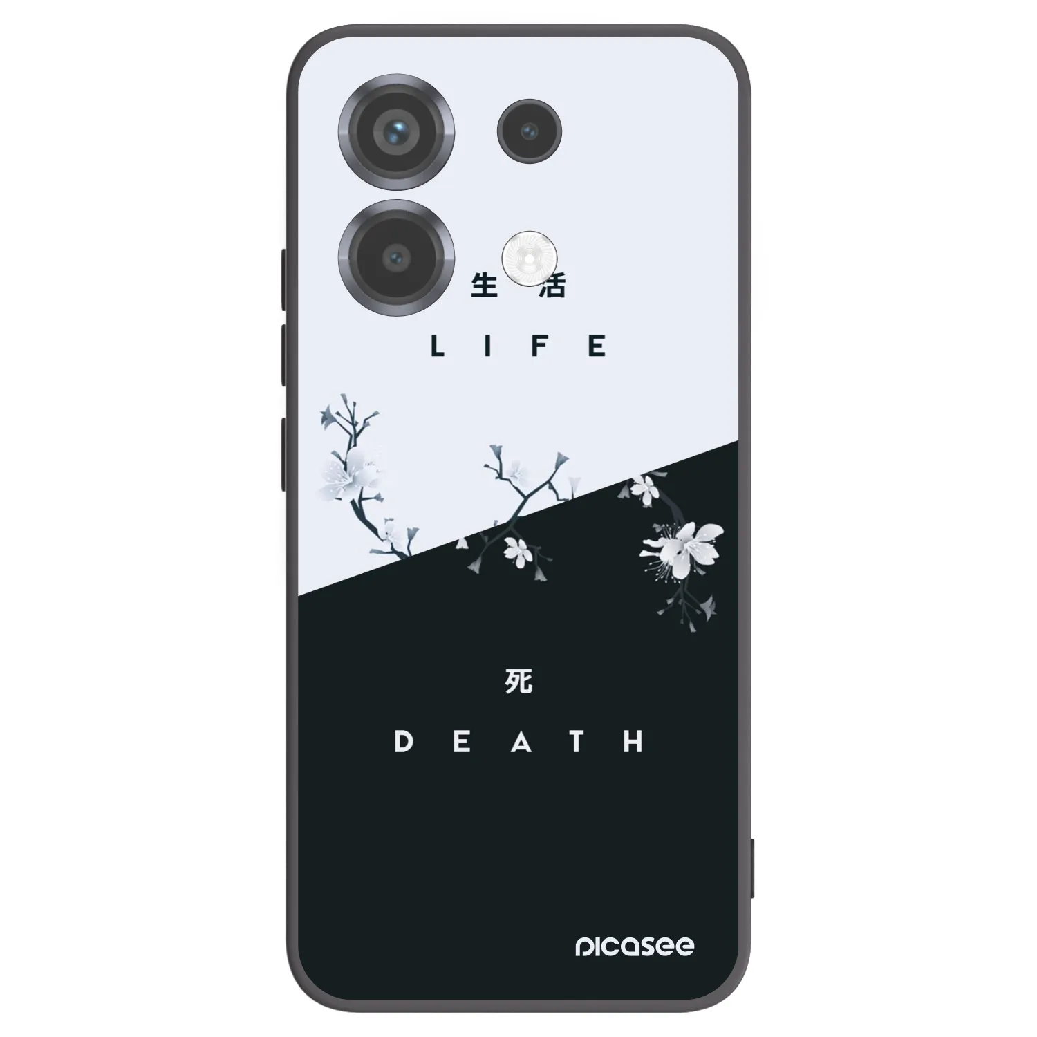 Picasee crna silikonska maskica za Xiaomi Poco X6 - Life - Death
