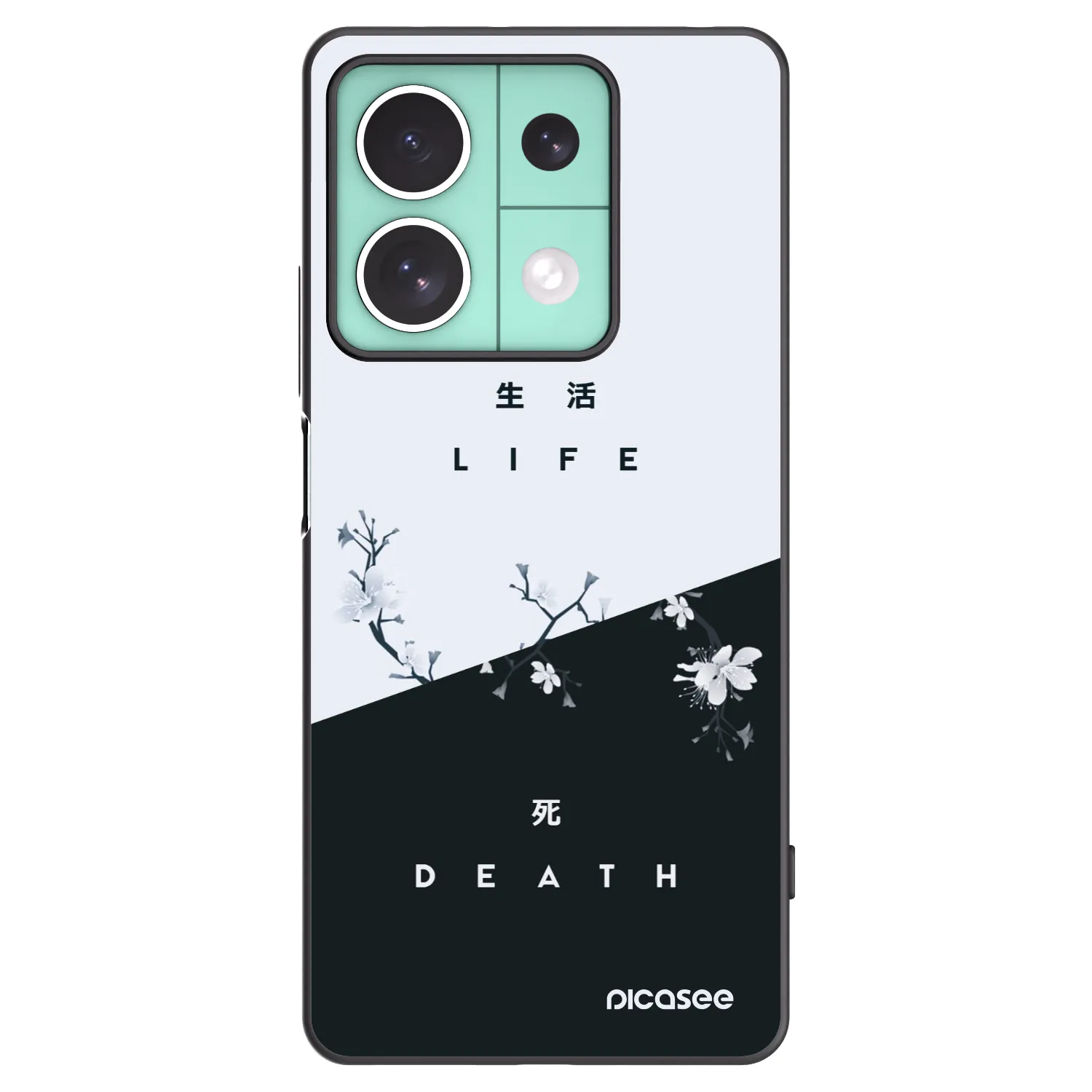 Picasee crna silikonska maskica za Xiaomi Redmi Note 13 5G - Life - Death