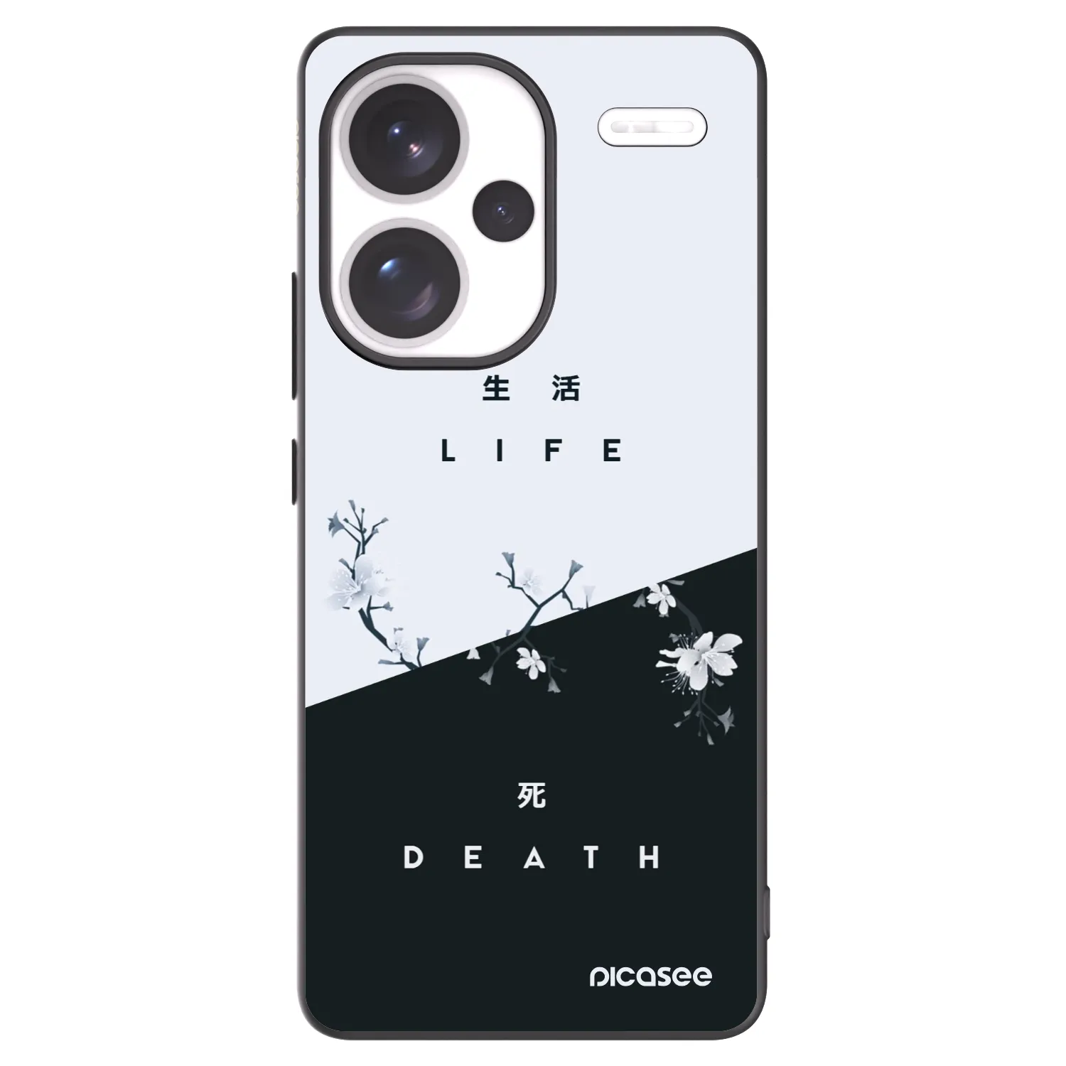 Picasee crna silikonska maskica za Xiaomi Redmi Note 13 Pro+ 5G - Life - Death