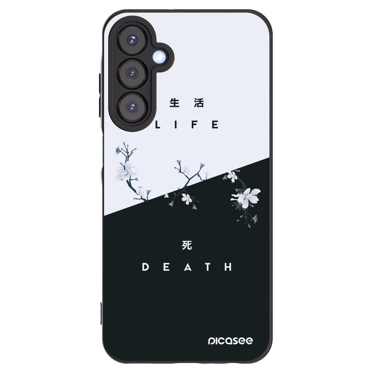 Picasee crna silikonska maskica za Samsung Galaxy A25 A256B 5G - Life - Death