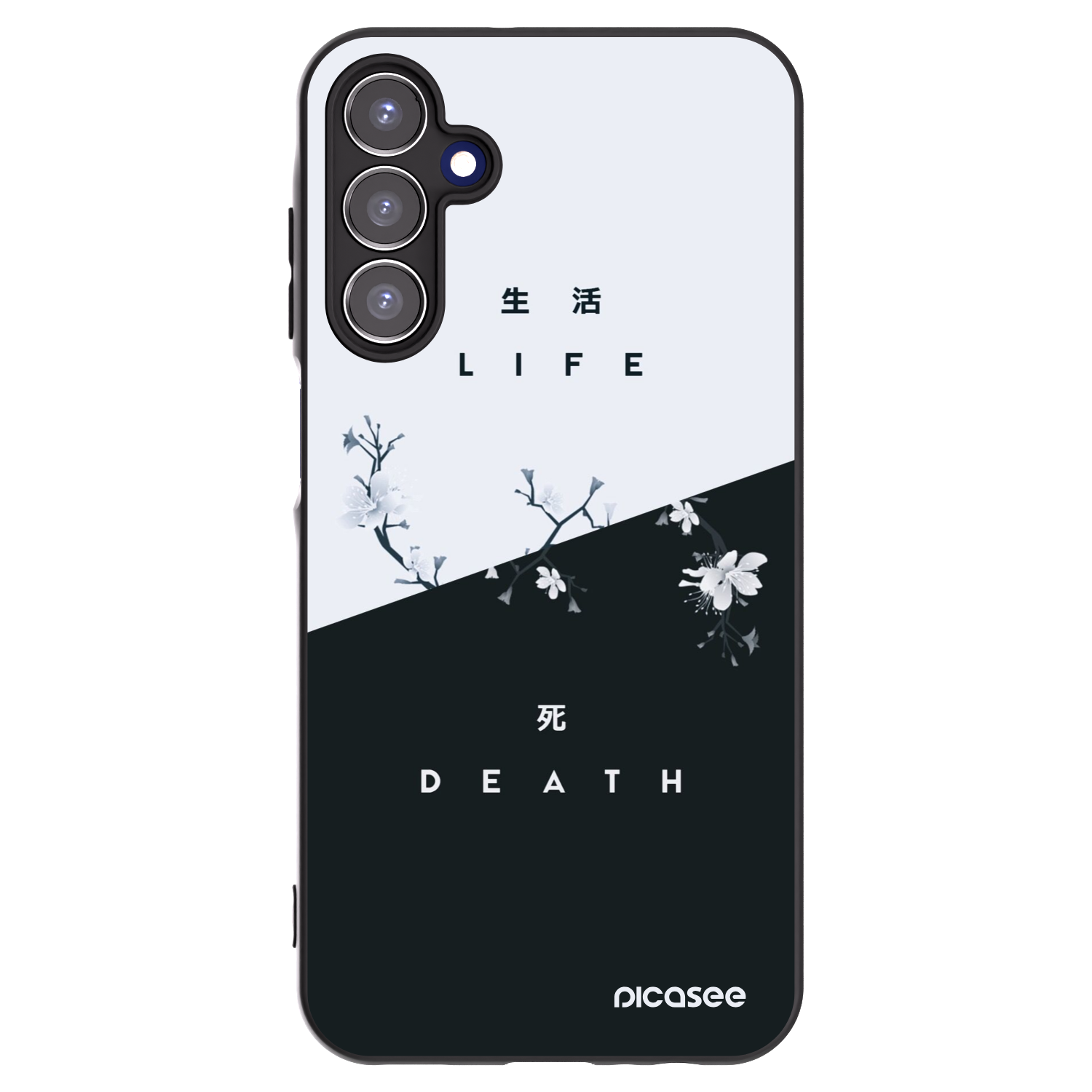 Picasee crna silikonska maskica za Samsung Galaxy A15 A156B 5G - Life - Death