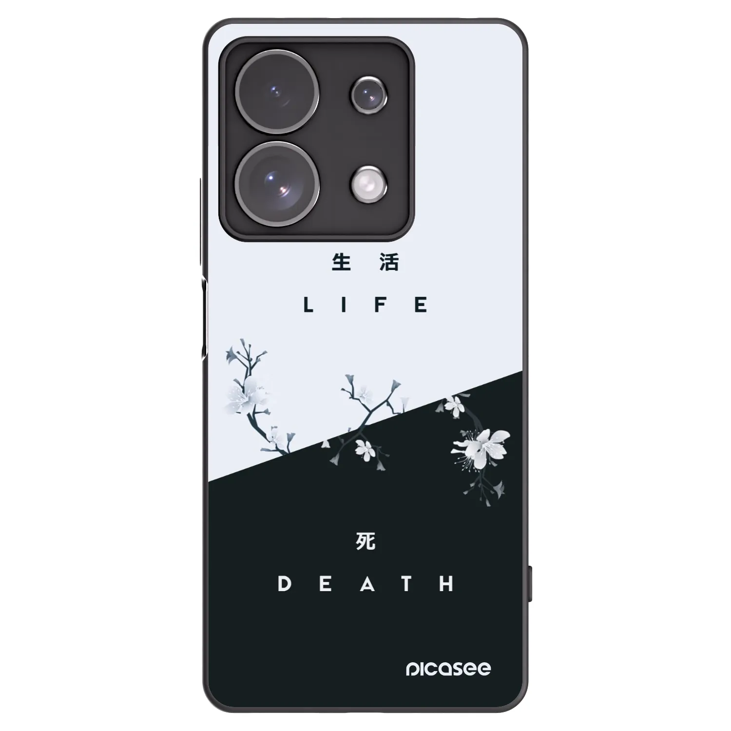 Picasee crna silikonska maskica za Xiaomi Redmi Note 13 Pro 4G - Life - Death