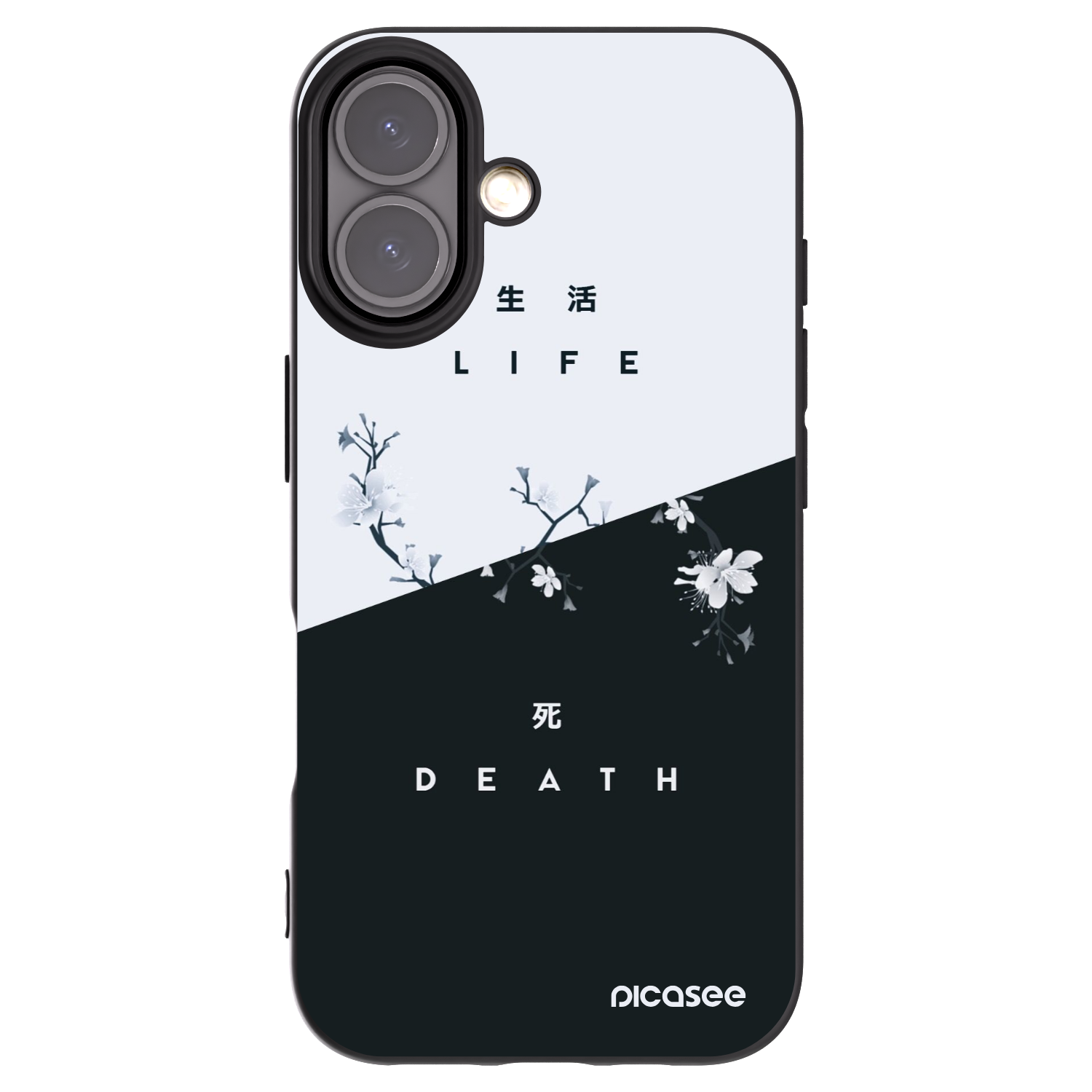 Picasee crna silikonska maskica za Apple iPhone 16 - Life - Death