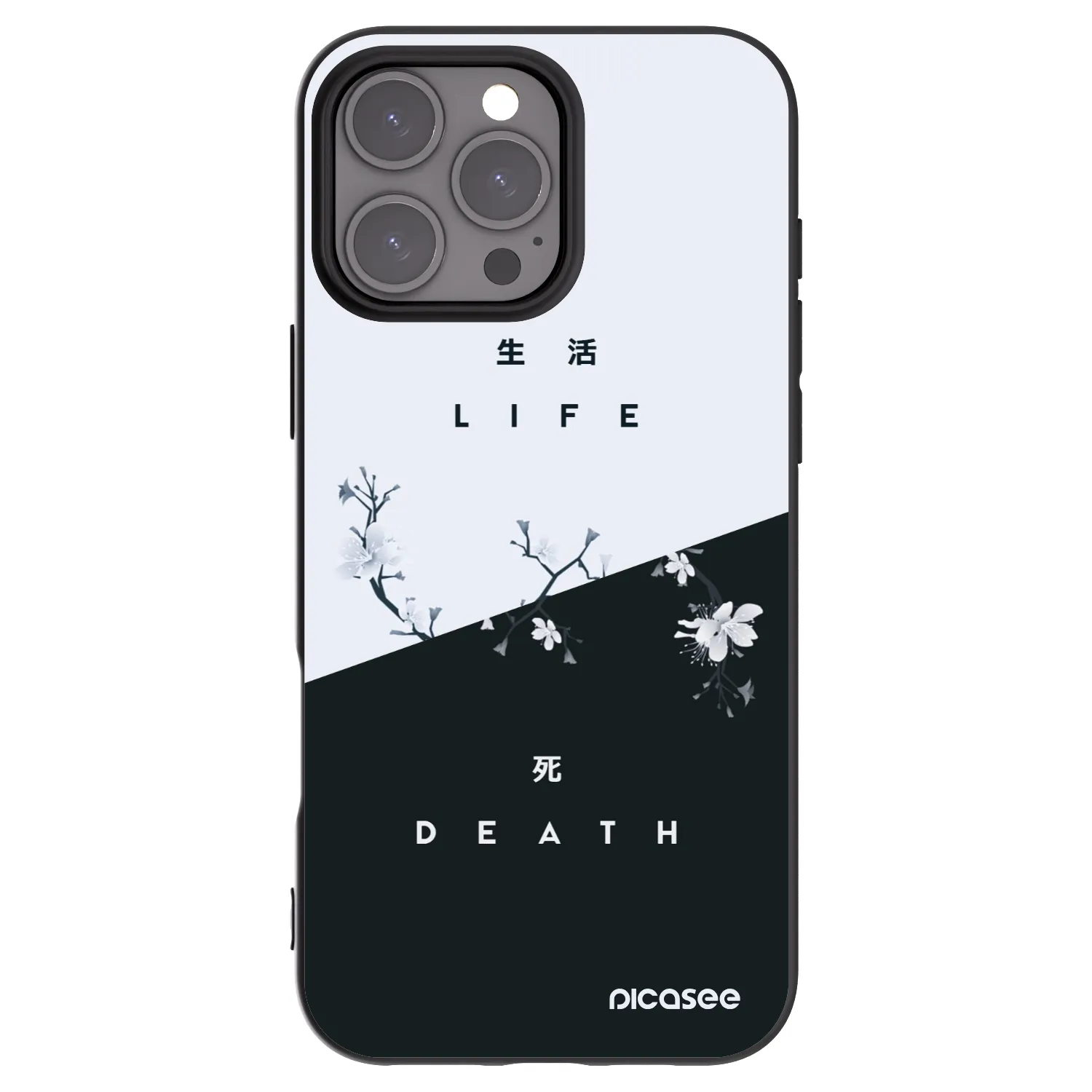 Picasee crna silikonska maskica za Apple iPhone 16 Pro Max - Life - Death