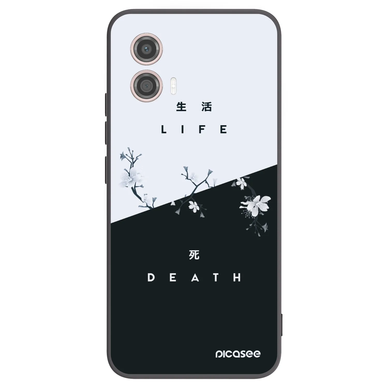Picasee crna silikonska maskica za Motorola Moto G53 5G - Life - Death
