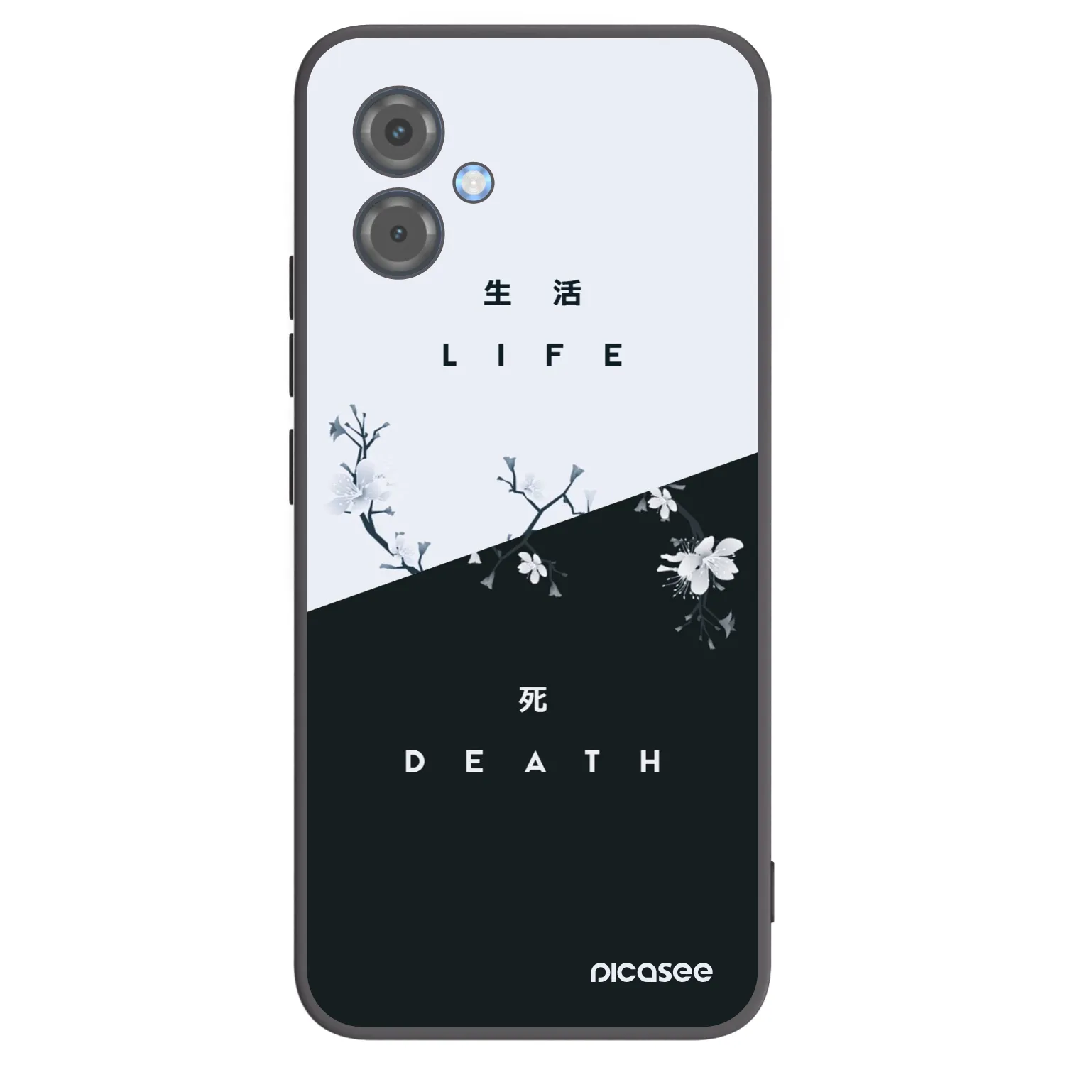 Picasee crna silikonska maskica za Motorola Moto G14 - Life - Death