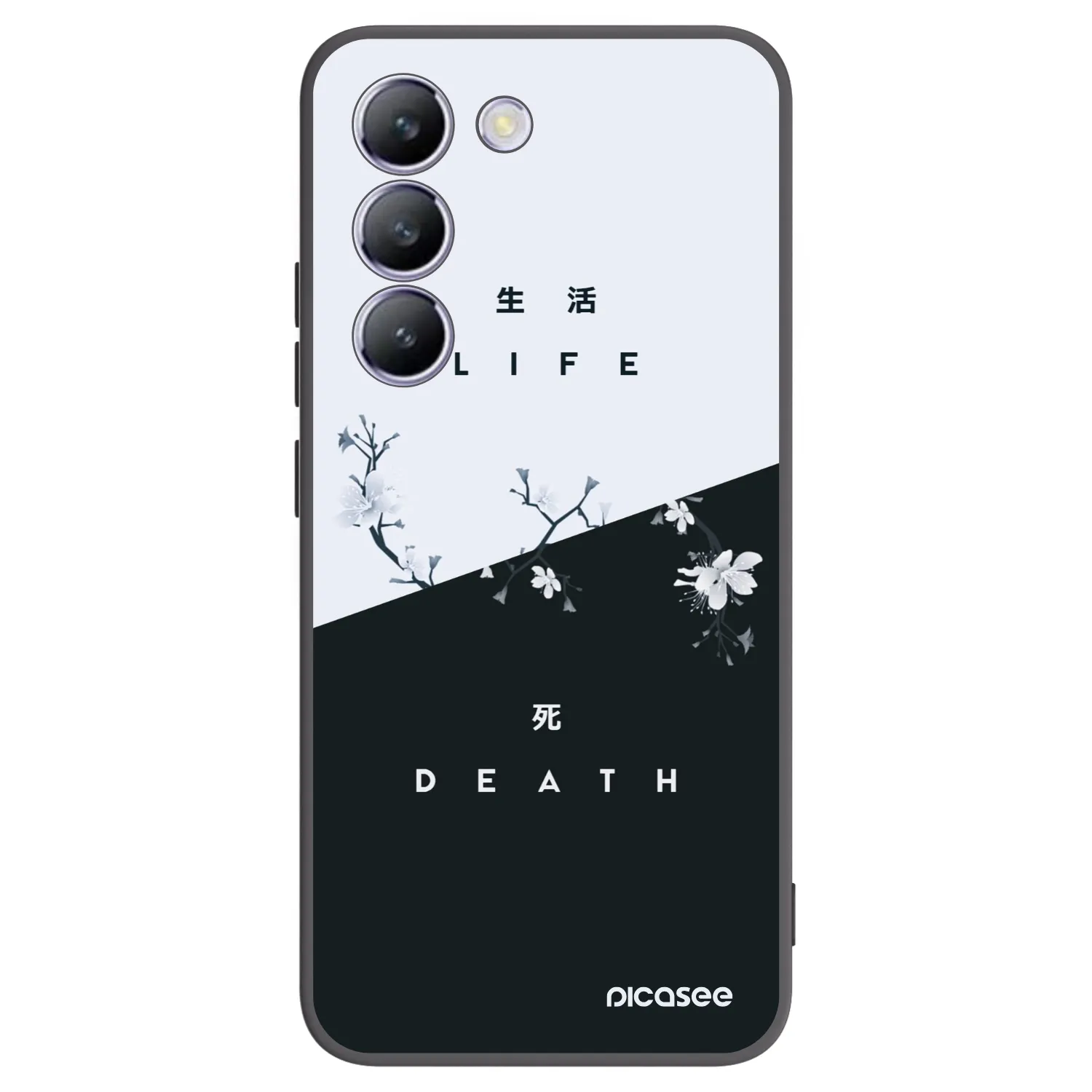 Picasee crna silikonska maskica za Vivo V40 SE 5G - Life - Death