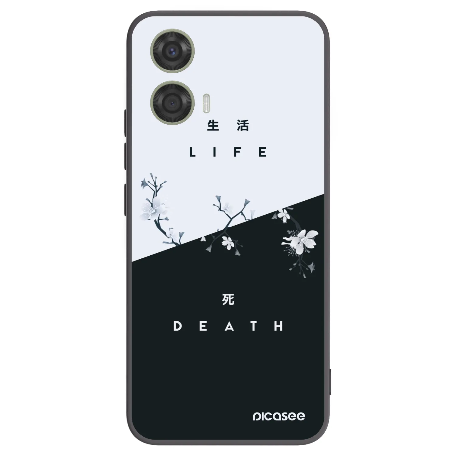 Picasee crna silikonska maskica za Motorola Moto G24 - Life - Death