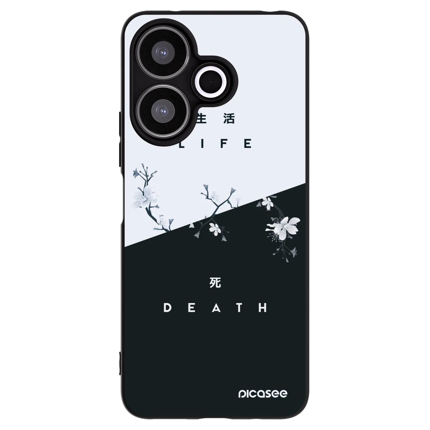 Picasee crna silikonska maskica za Xiaomi Redmi 13 4G - Life - Death