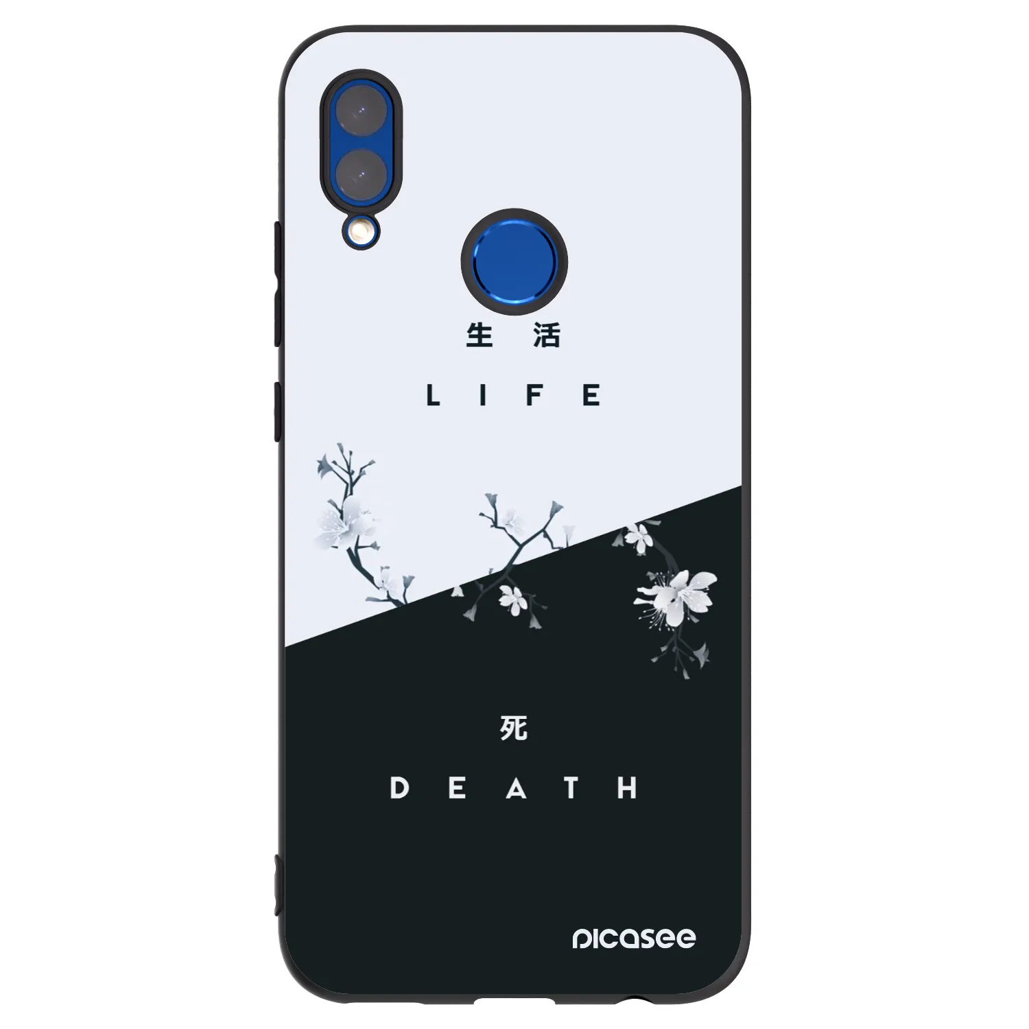 Picasee crna silikonska maskica za Honor 10 Lite - Life - Death