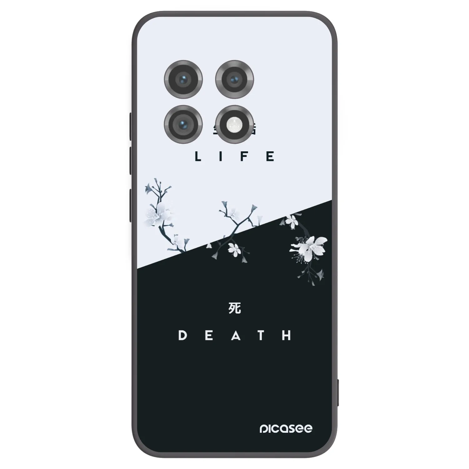 Picasee crna silikonska maskica za OnePlus 11 5G - Life - Death
