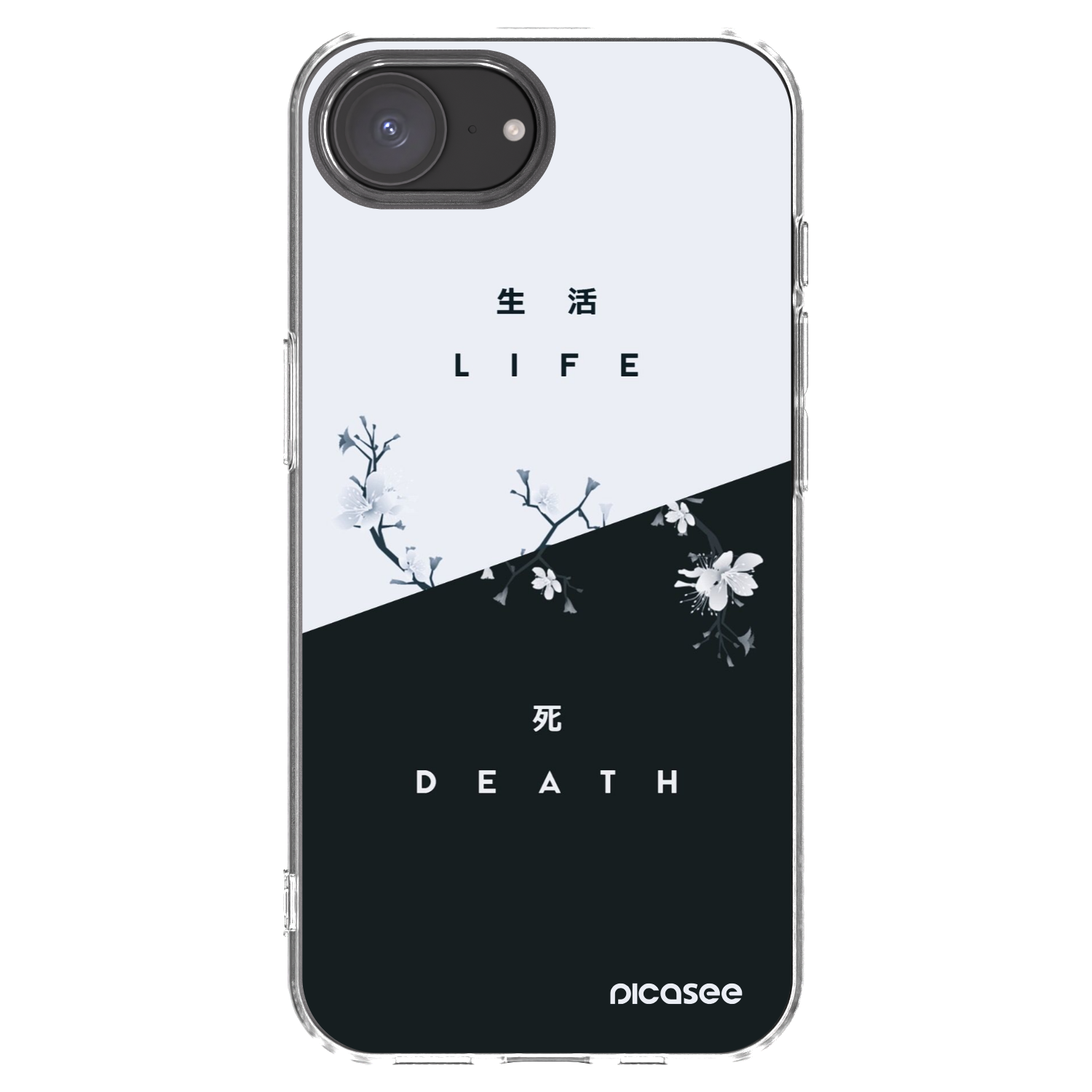 Picasee silikonska prozirna maskica za Apple iPhone 16e - Life - Death