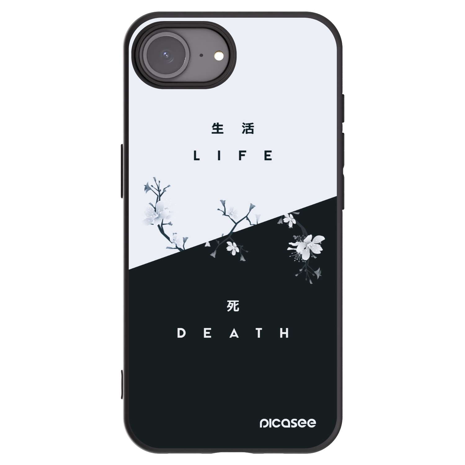 Picasee crna silikonska maskica za Apple iPhone 16e - Life - Death