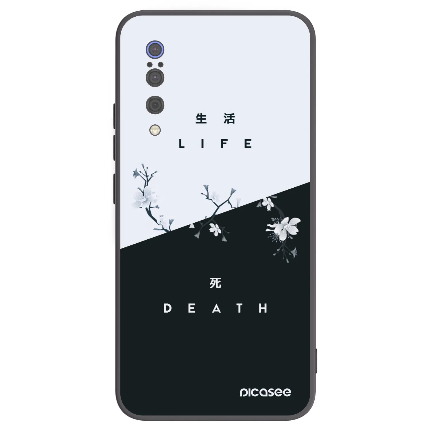 Picasee crna silikonska maskica za Xiaomi Mi 9 - Life - Death