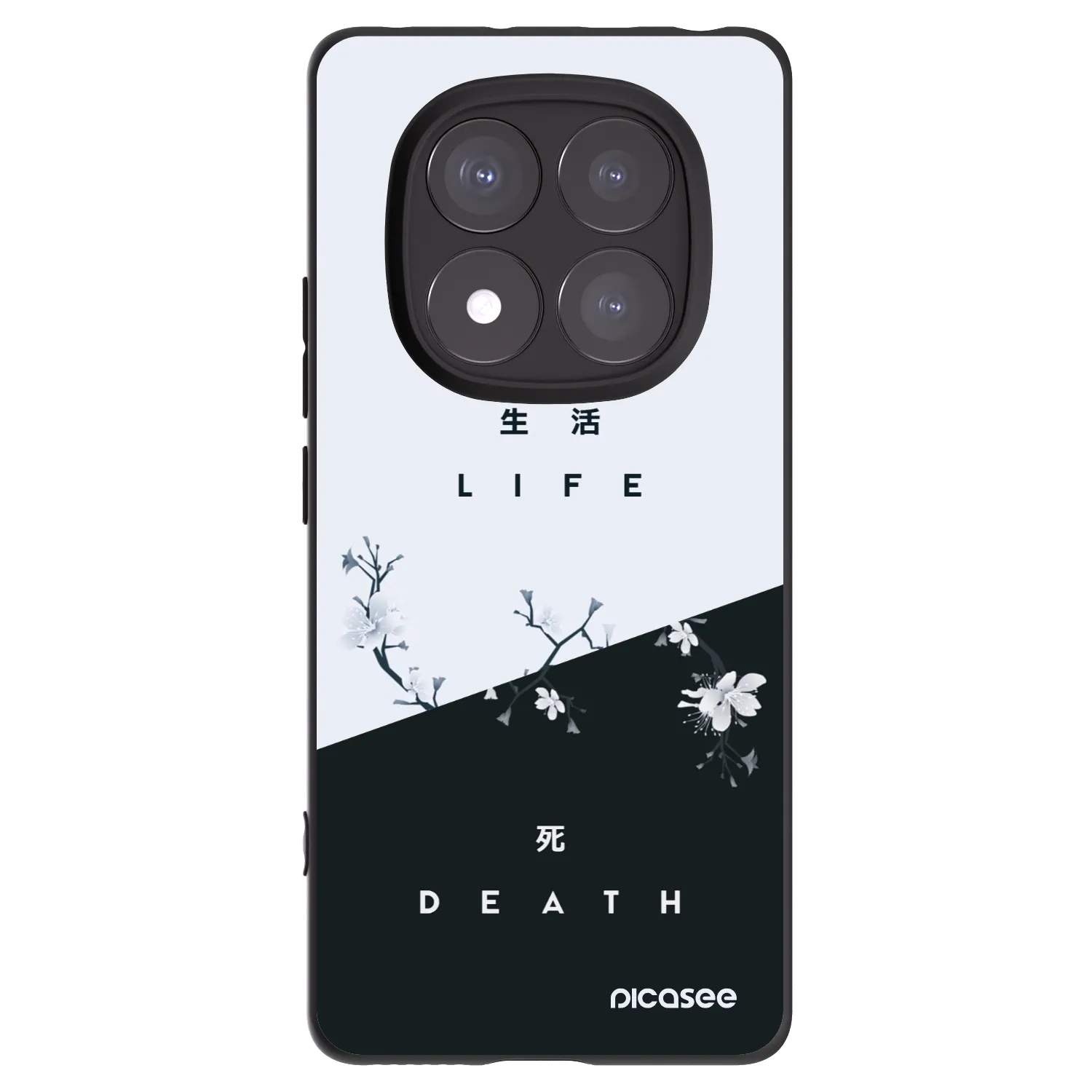 Picasee crna silikonska maskica za Xiaomi Redmi Note 14 Pro+ 5G - Life - Death