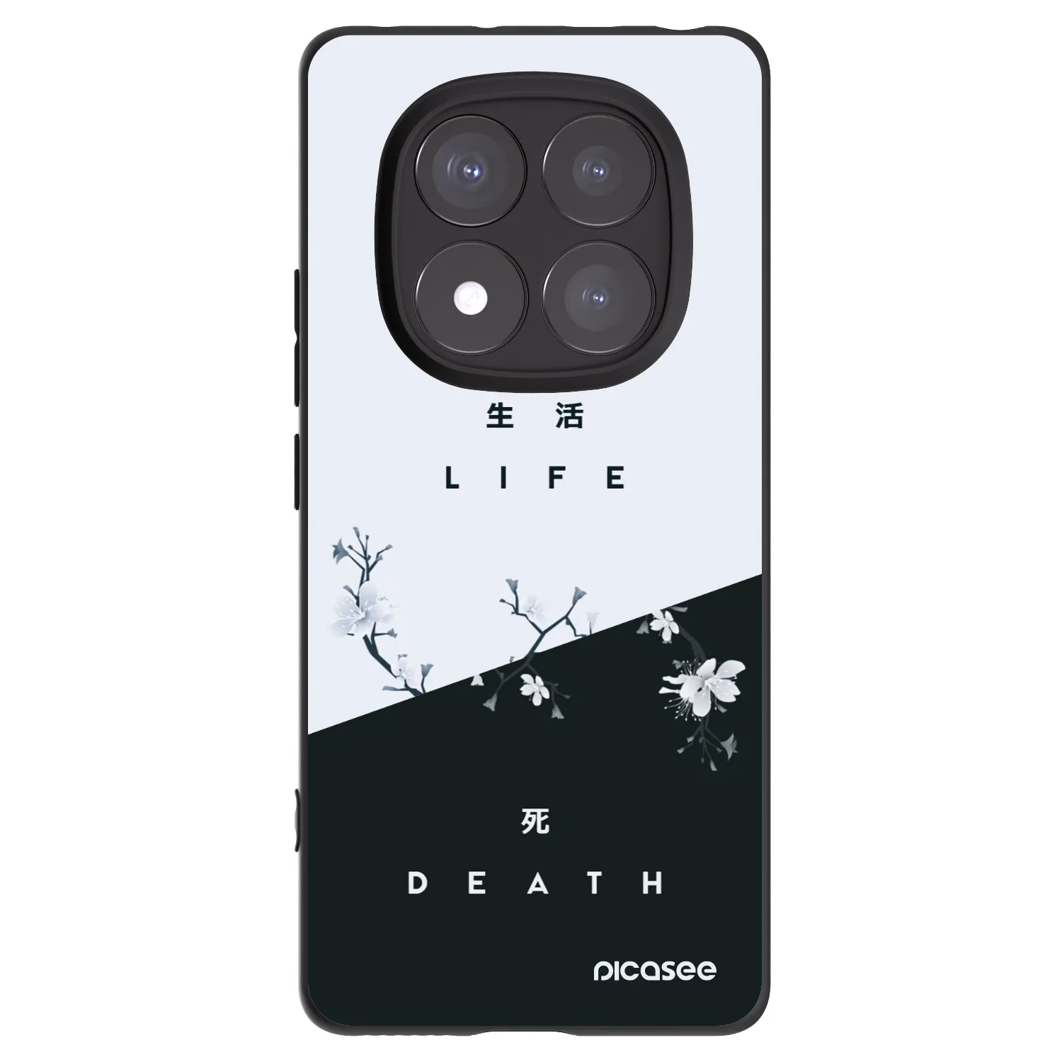 Picasee crna silikonska maskica za Xiaomi Redmi Note 14 Pro 5G - Life - Death