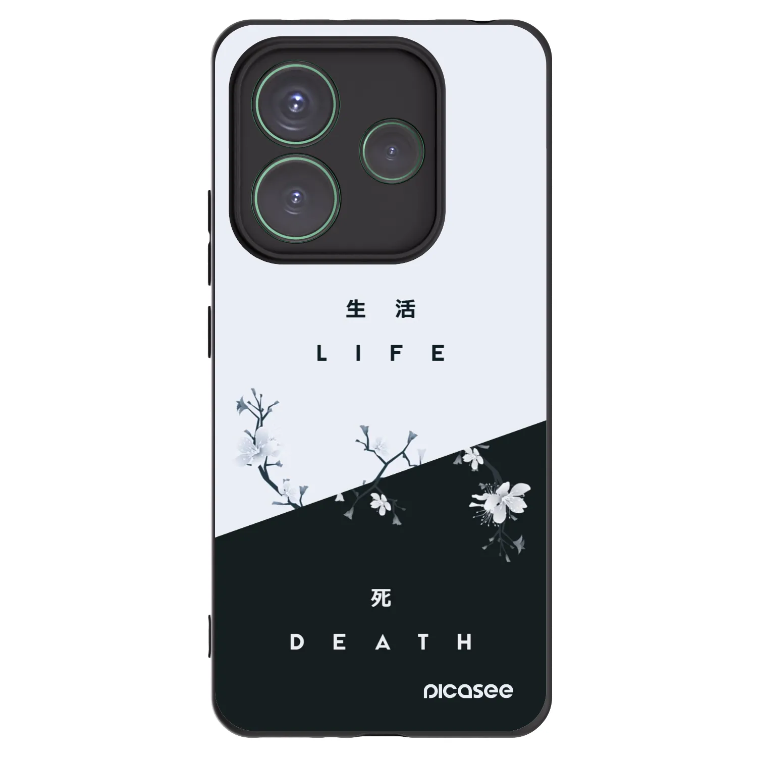 Picasee crna silikonska maskica za Xiaomi Redmi Note 14 5G - Life - Death