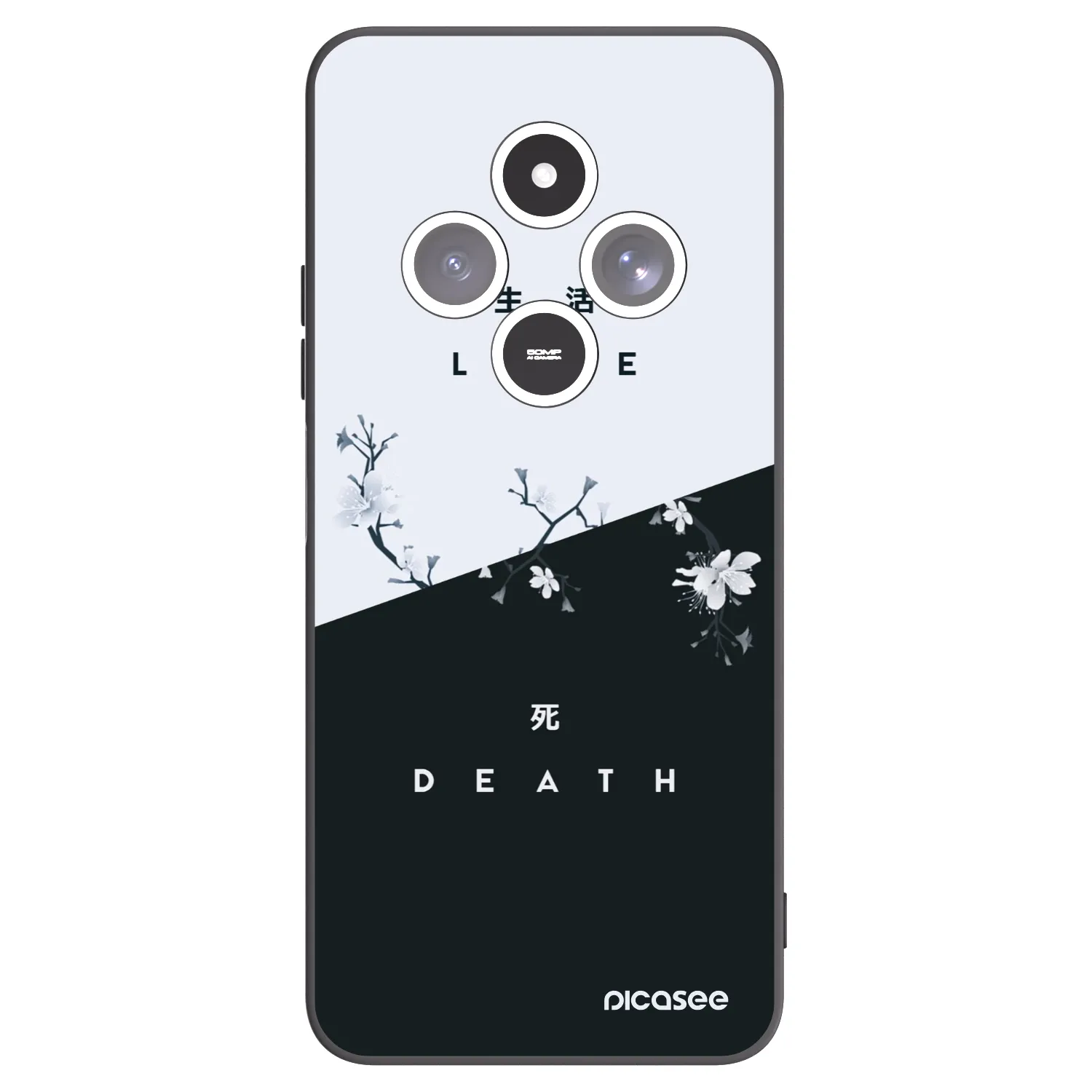 Picasee crna silikonska maskica za Xiaomi Redmi 14C - Life - Death