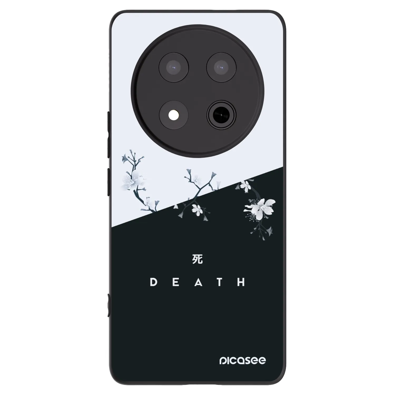 Picasee crna silikonska maskica za Honor Magic7 Lite 5G - Life - Death