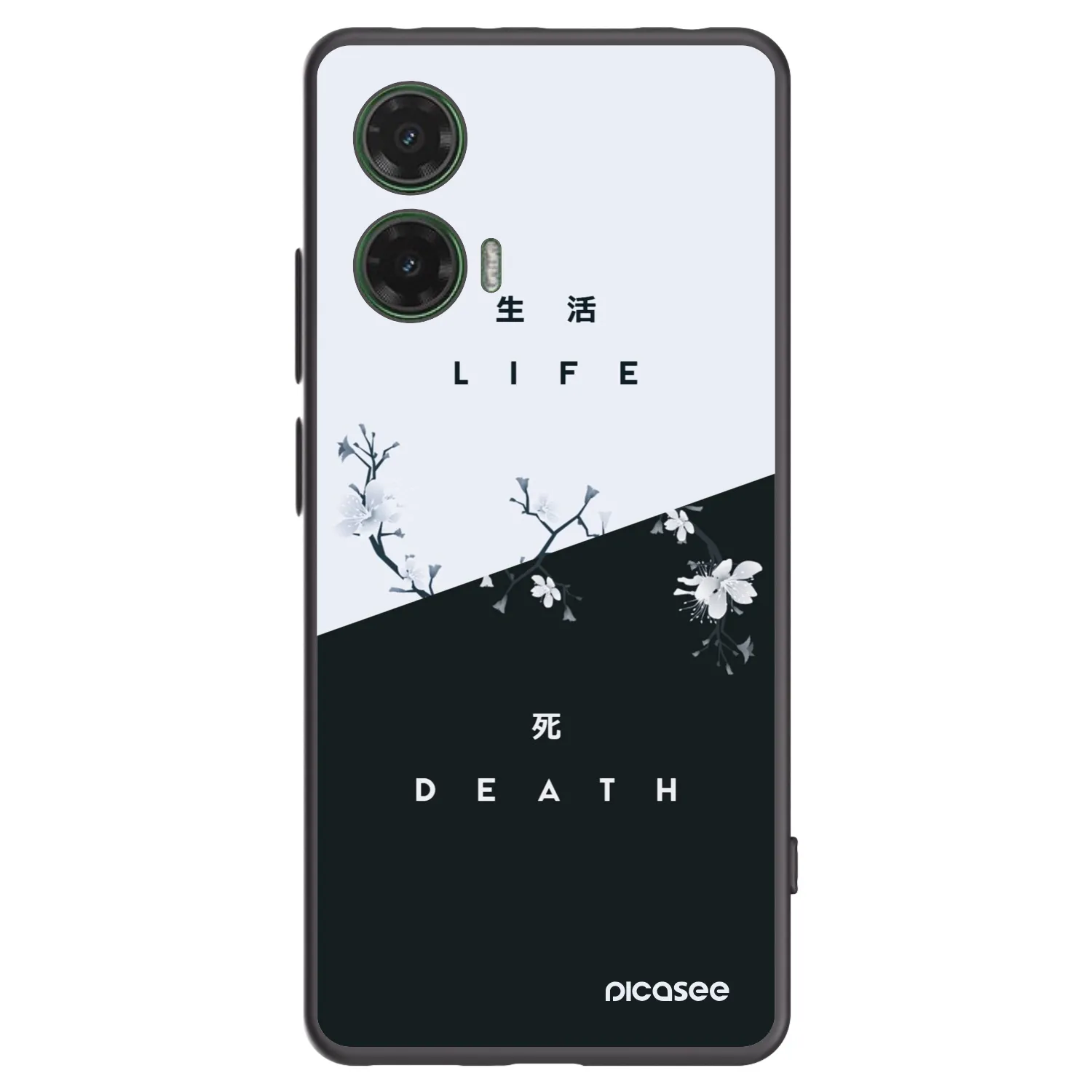 Picasee crna silikonska maskica za Motorola Moto G35 5G - Life - Death