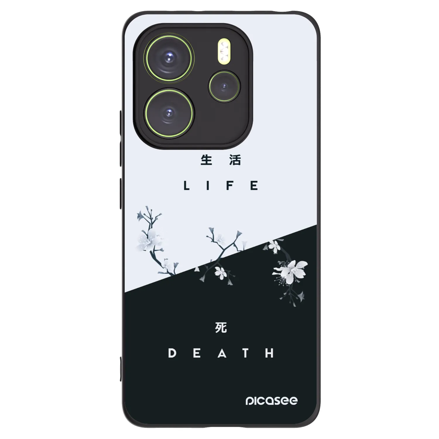 Picasee crna silikonska maskica za Xiaomi Redmi Note 14 4G - Life - Death
