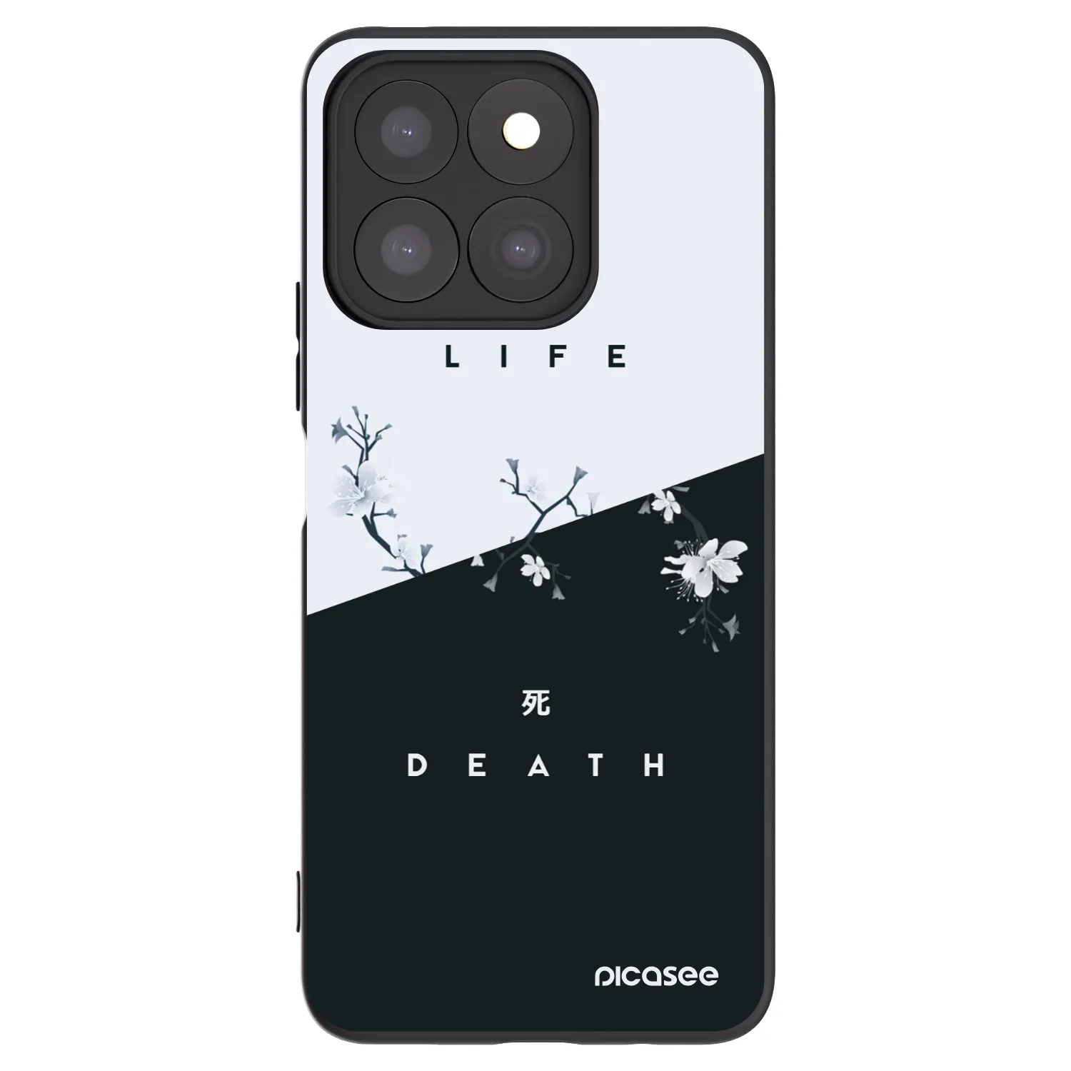 Picasee crna silikonska maskica za Honor X8c - Life - Death