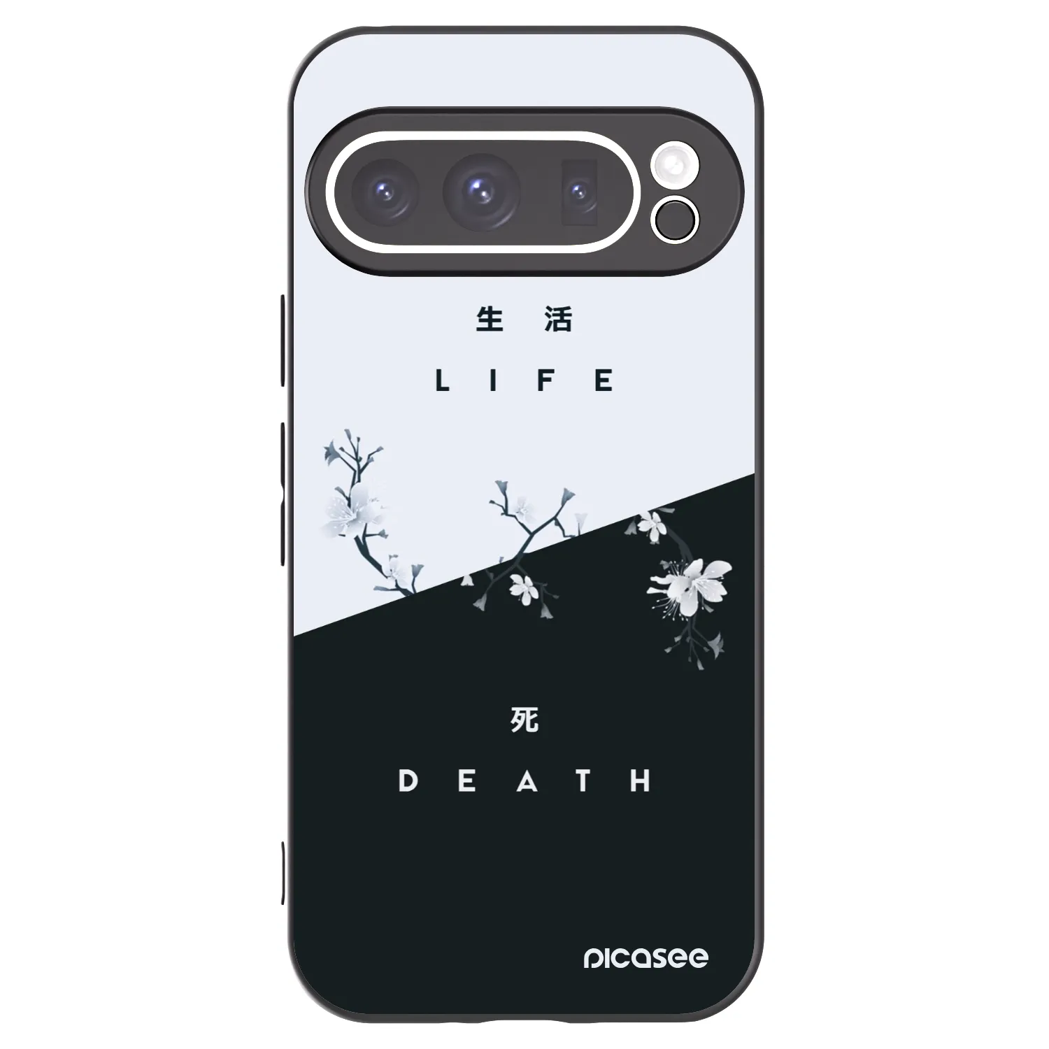 Picasee crna silikonska maskica za Google Pixel 9 Pro - Life - Death