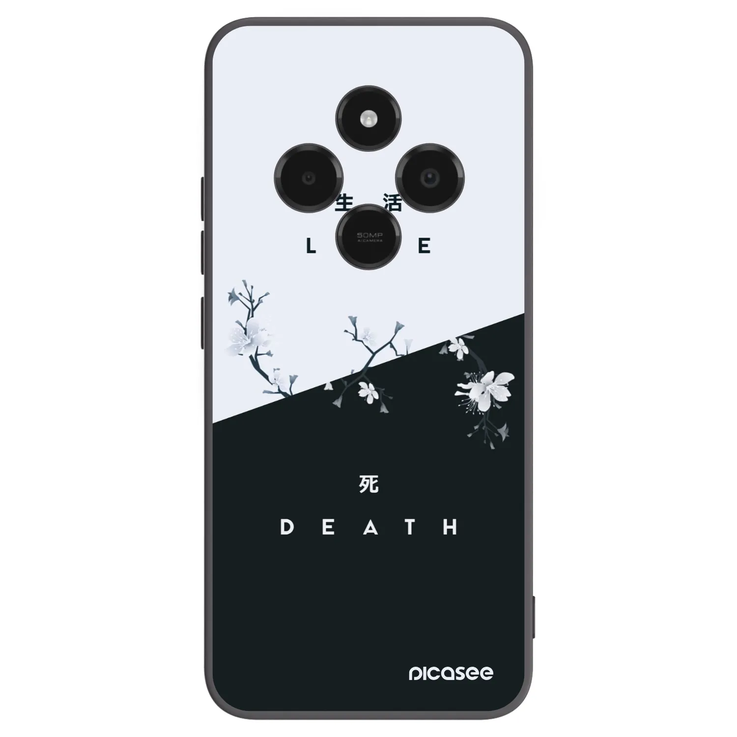 Picasee crna silikonska maskica za Xiaomi Poco C75 - Life - Death