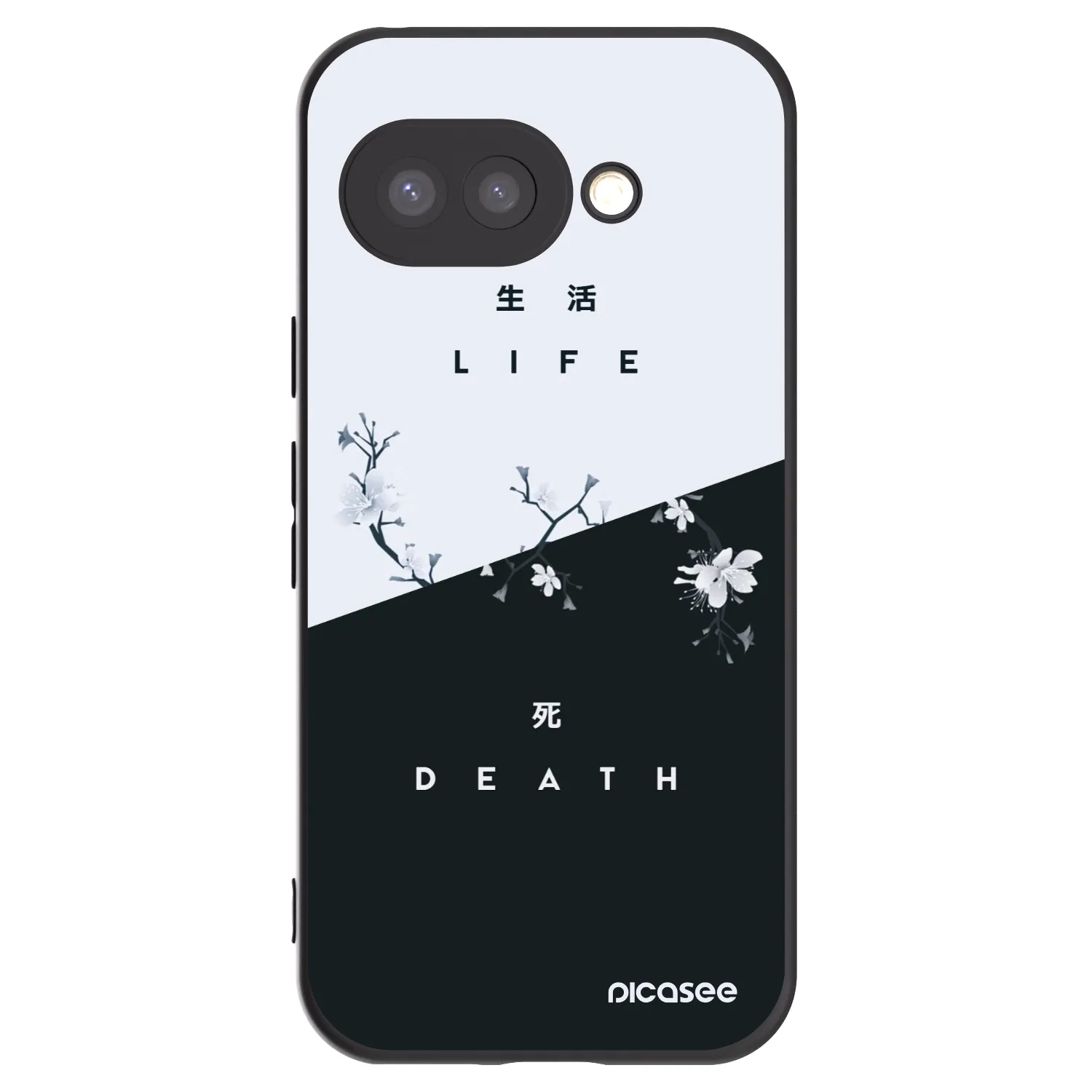 Picasee crna silikonska maskica za Google Pixel 9a - Life - Death