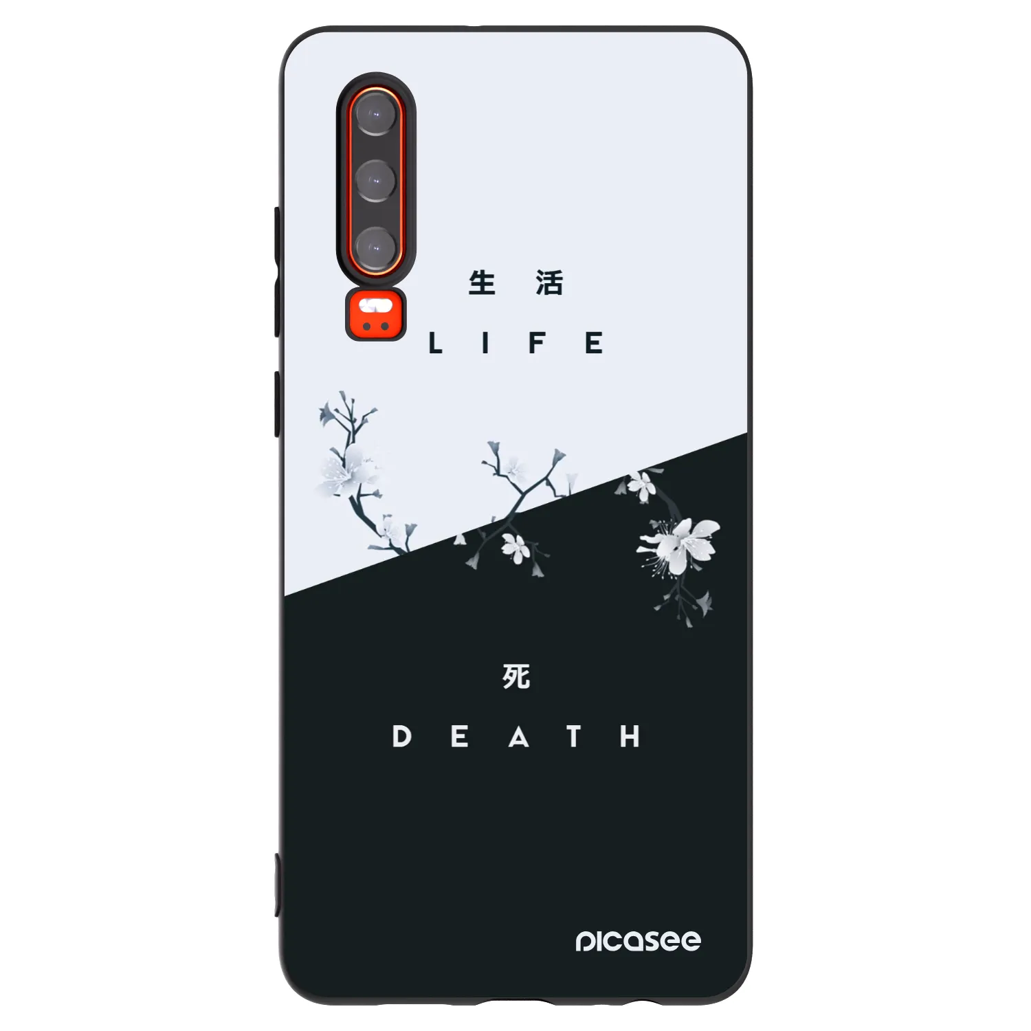 Picasee crna silikonska maskica za Huawei P30 - Life - Death