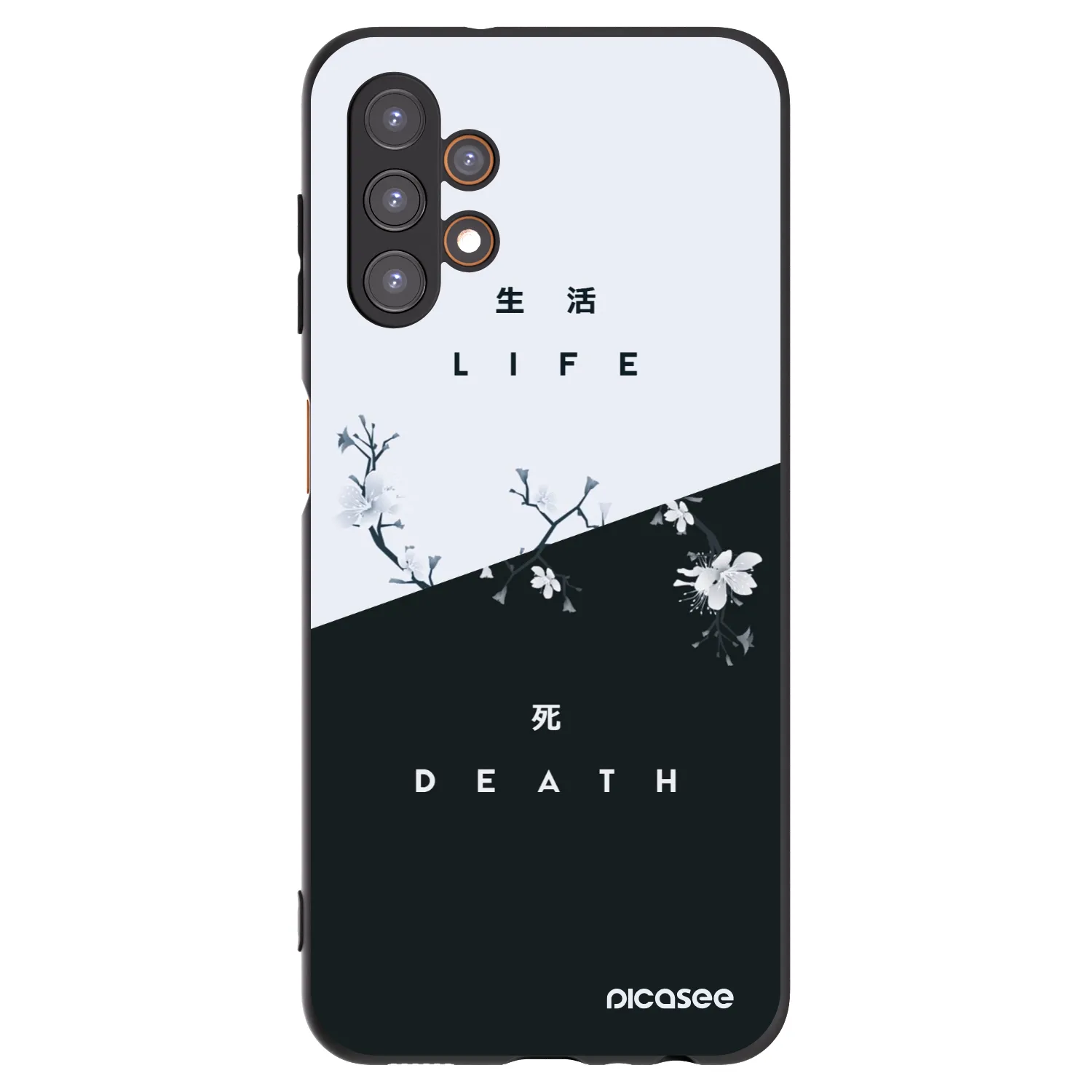 Picasee crna silikonska maskica za Samsung Galaxy A13 5G - Life - Death