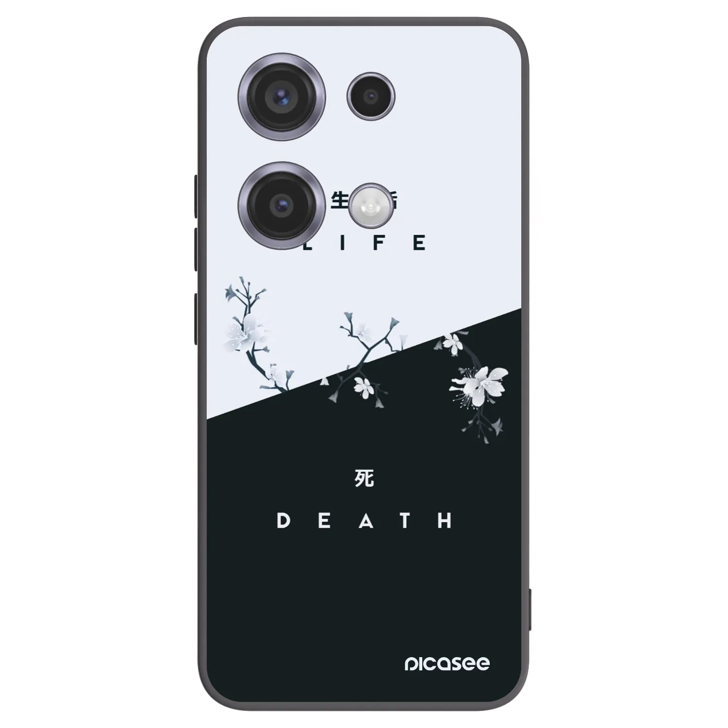 Picasee crna silikonska maskica za Xiaomi Redmi Note 14S - Life - Death