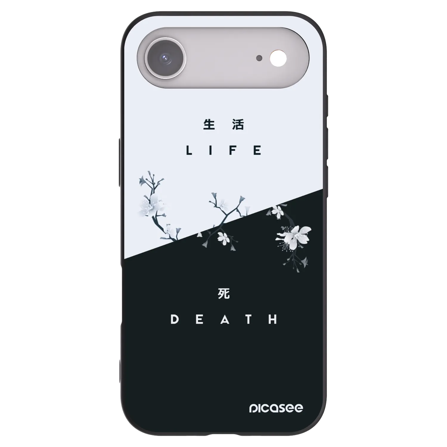 Picasee crna silikonska maskica za Apple iPhone Air - Life - Death