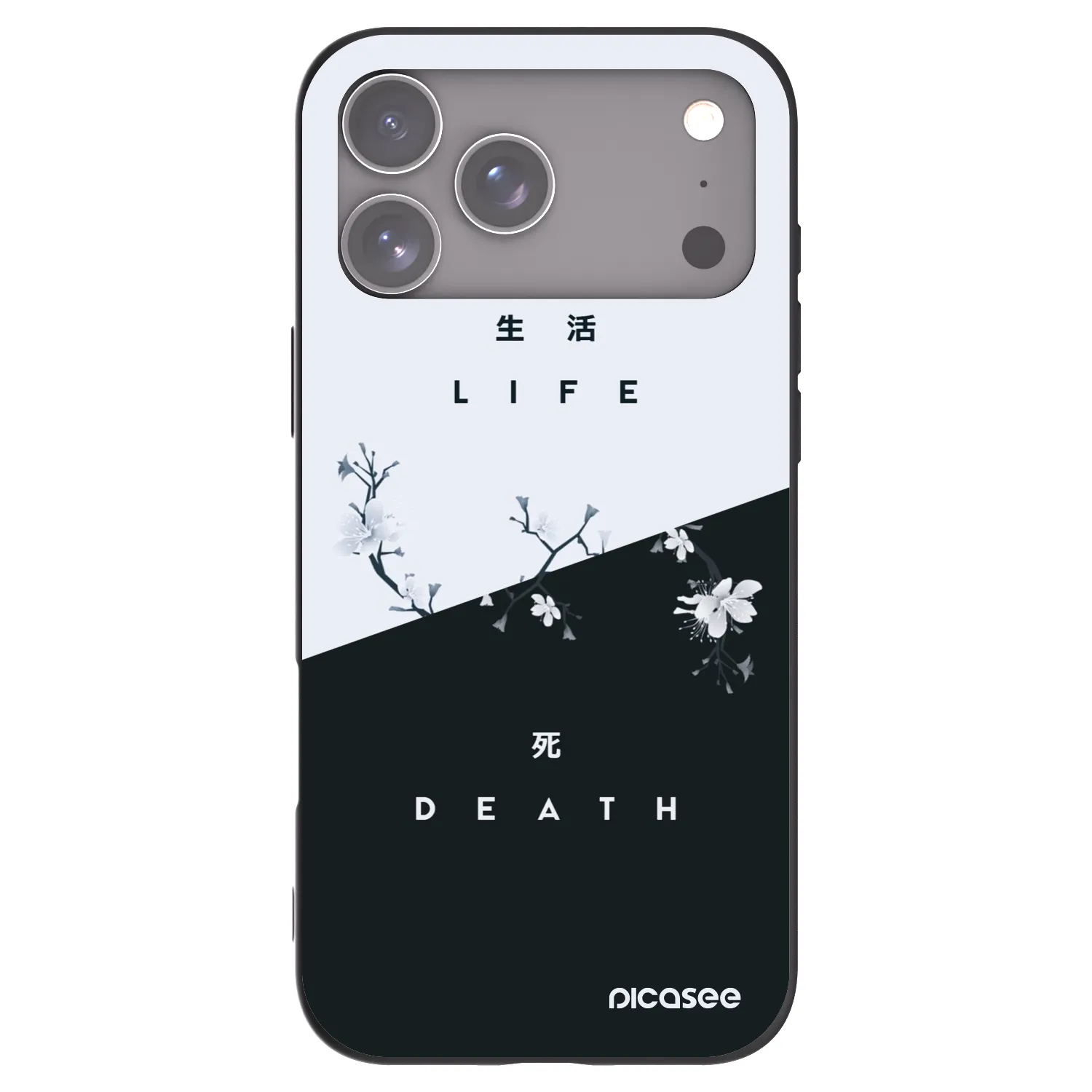 Picasee crna silikonska maskica za Apple iPhone 17 Pro Max - Life - Death