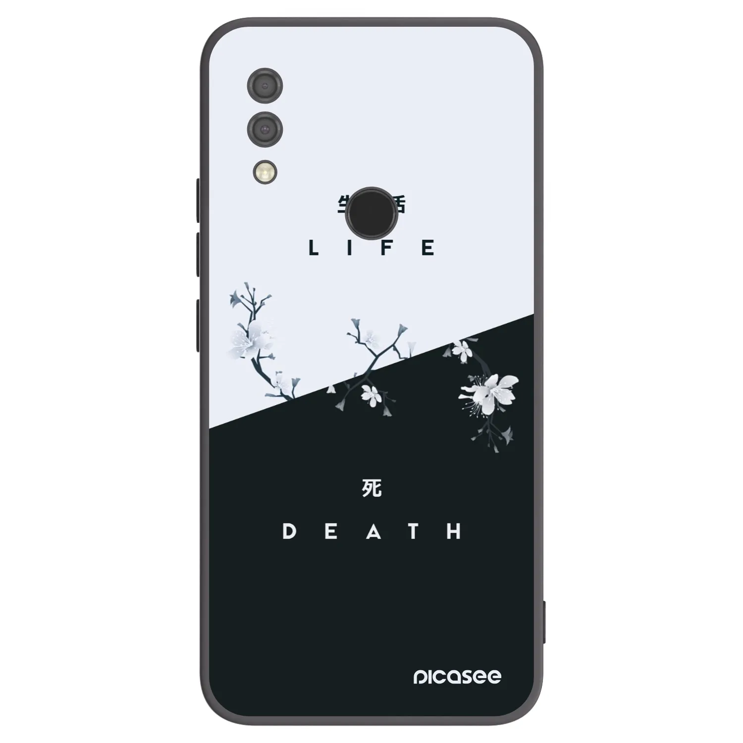 Picasee crna silikonska maskica za Xiaomi Redmi 7 - Life - Death