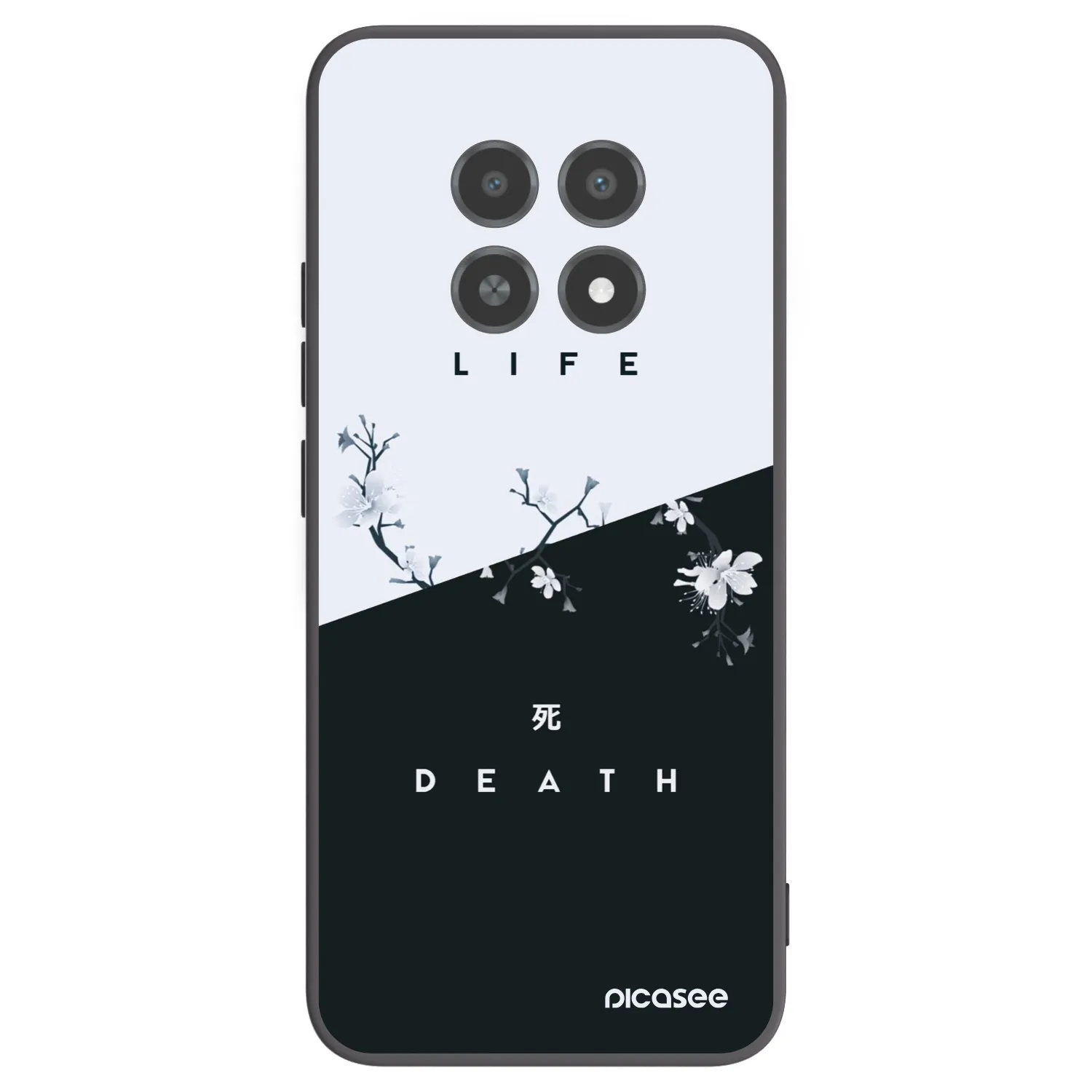 Picasee crna silikonska maskica za Realme 12X - Life - Death