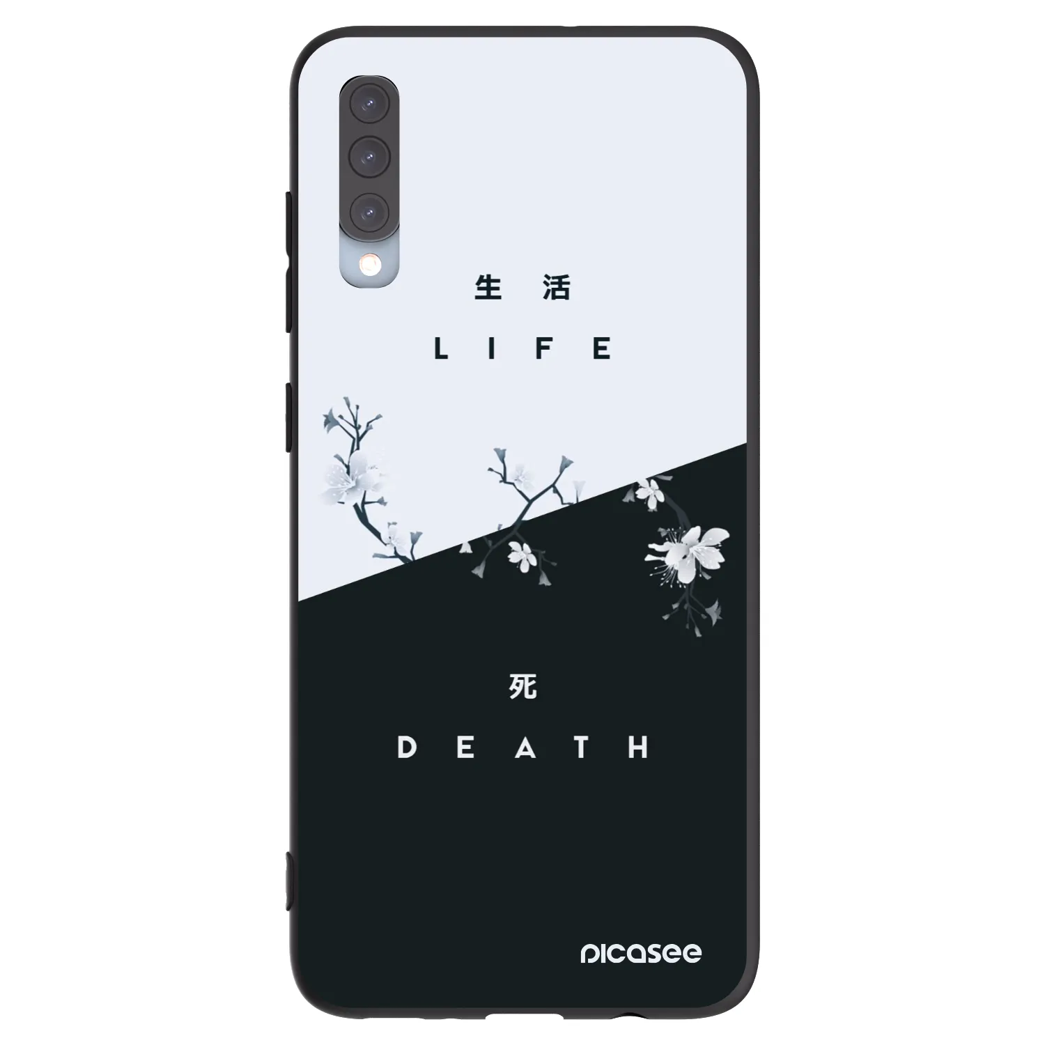 Picasee crna silikonska maskica za Samsung Galaxy A70 A705F - Life - Death