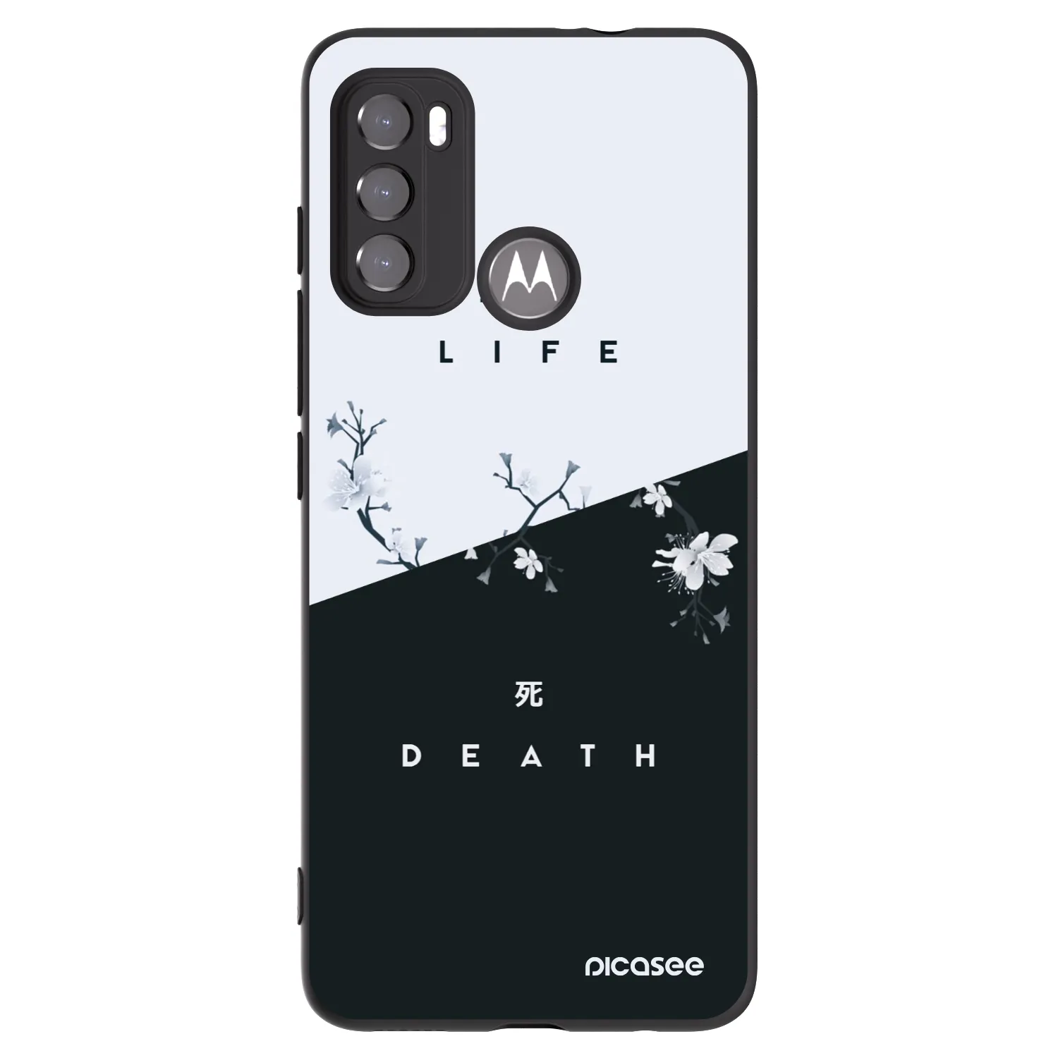 Picasee crna silikonska maskica za Motorola Edge 60 5G - Life - Death