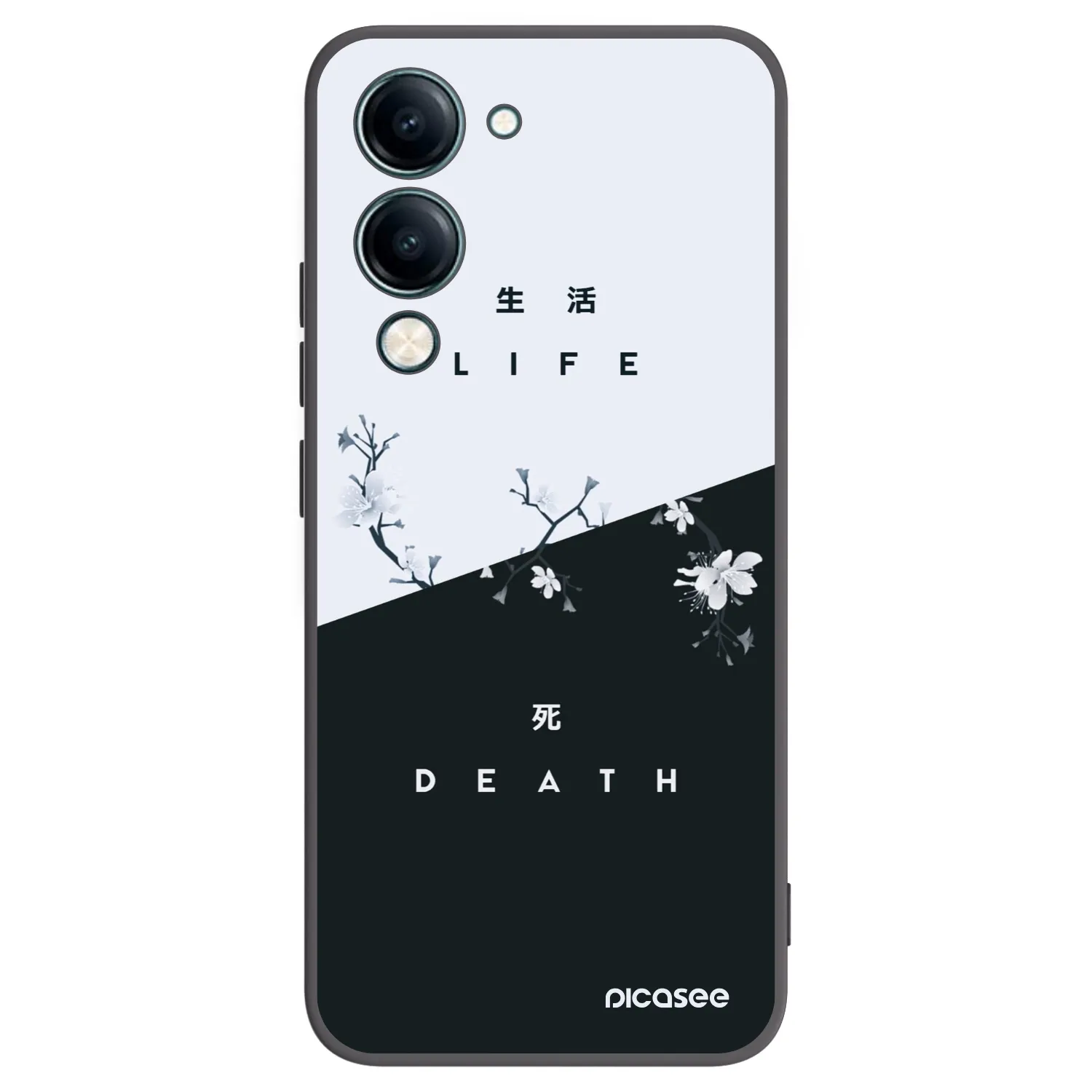 Picasee crna silikonska maskica za Vivo Y29s 5G - Life - Death