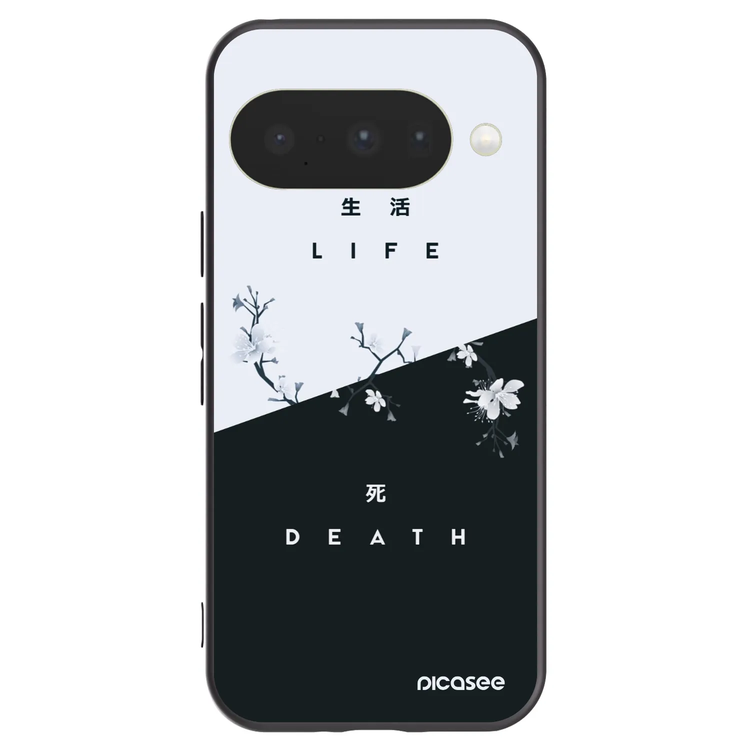 Picasee crna silikonska maskica za Google Pixel 10 - Life - Death