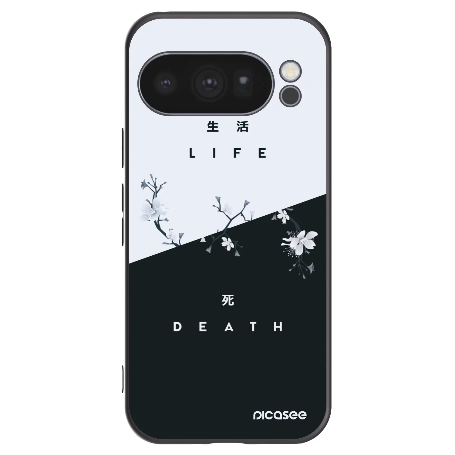Picasee crna silikonska maskica za Google Pixel 10 Pro - Life - Death