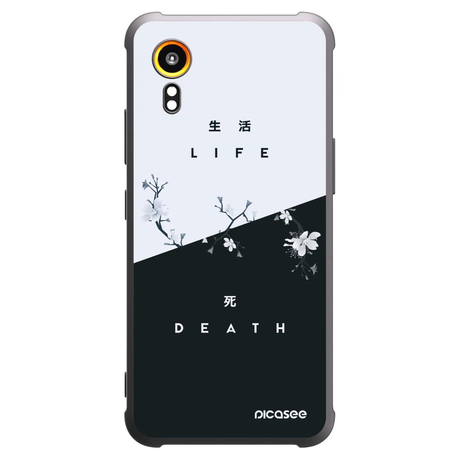 Picasee crna silikonska maskica za Samsung Galaxy Xcover 7 - Life - Death