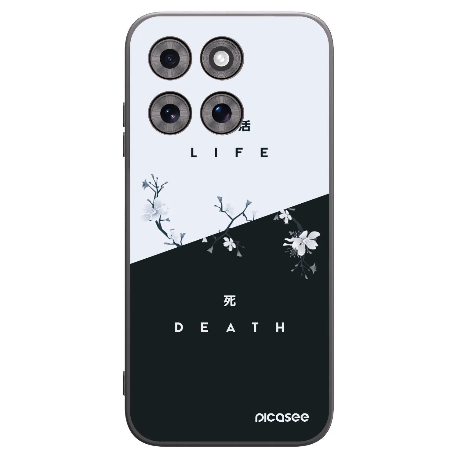 Picasee crna silikonska maskica za Motorola Moto G77 - Life - Death