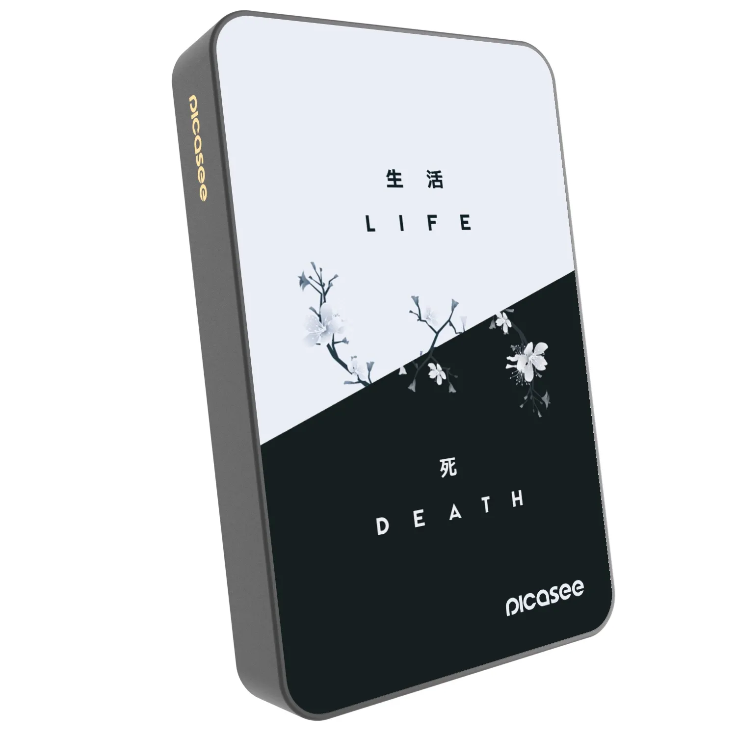Picasee Prijenosni punjač s MagSafe 10 000 mAh Sivo - Life - Death