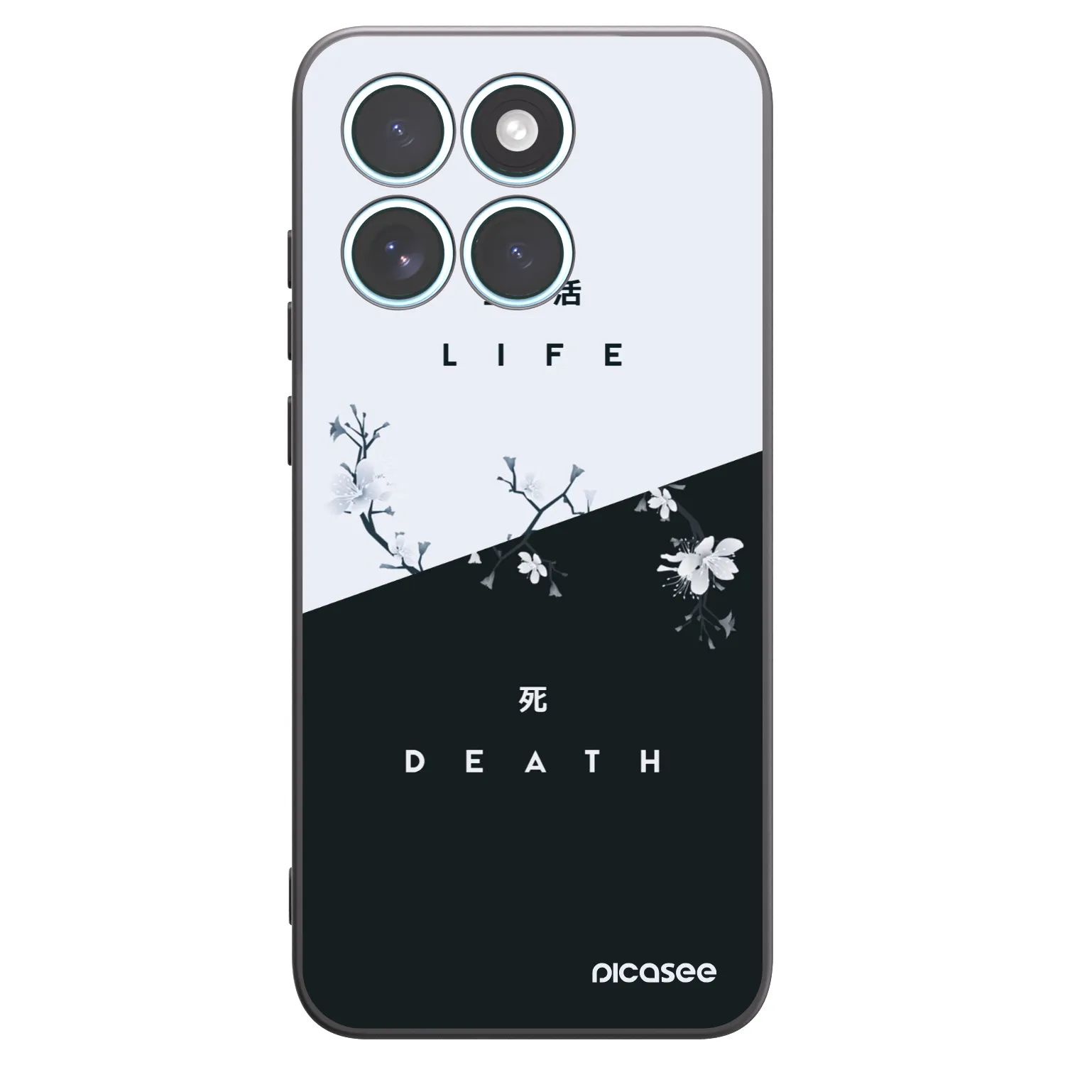 Picasee crna silikonska maskica za Motorola Edge 70 Fusion - Life - Death