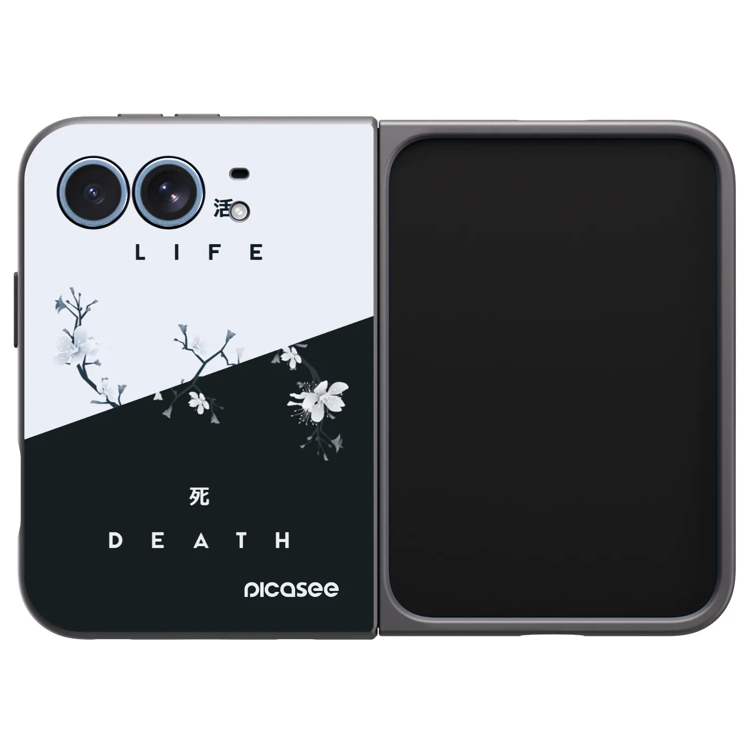 Picasee crna silikonska maskica za Apple iPhone Ultra - Life - Death