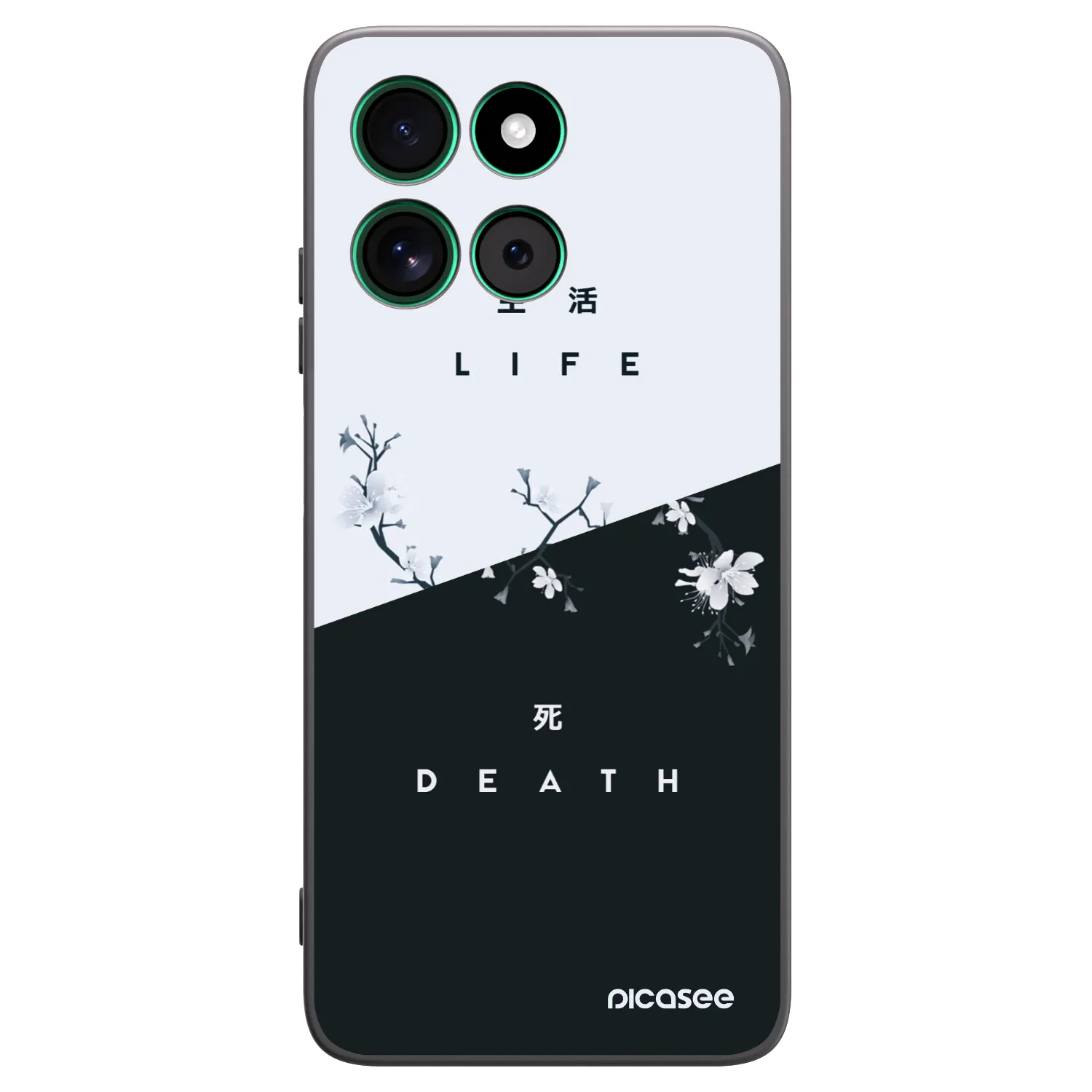 Picasee crna silikonska maskica za Motorola Moto G57 Power - Life - Death