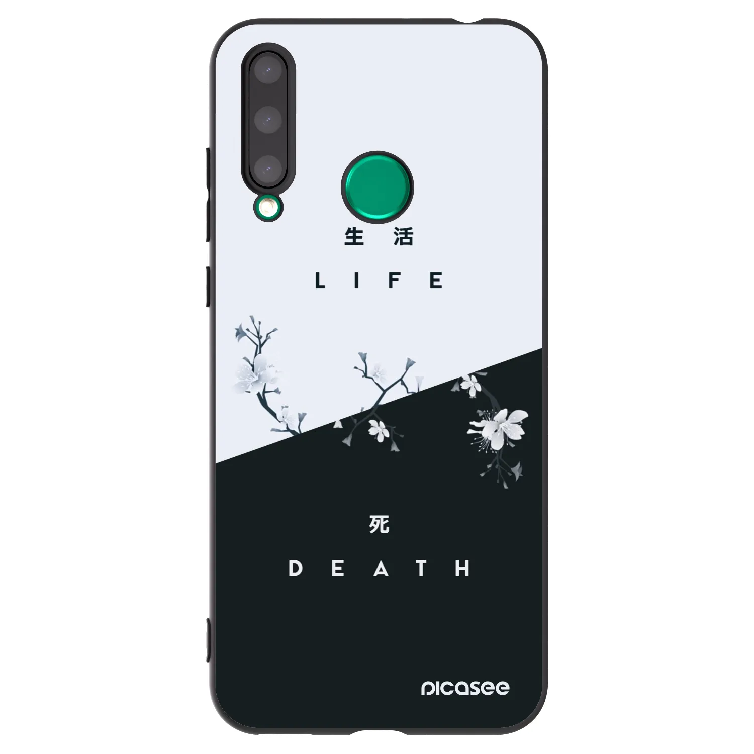 Picasee crna silikonska maskica za Honor 20 Lite - Life - Death