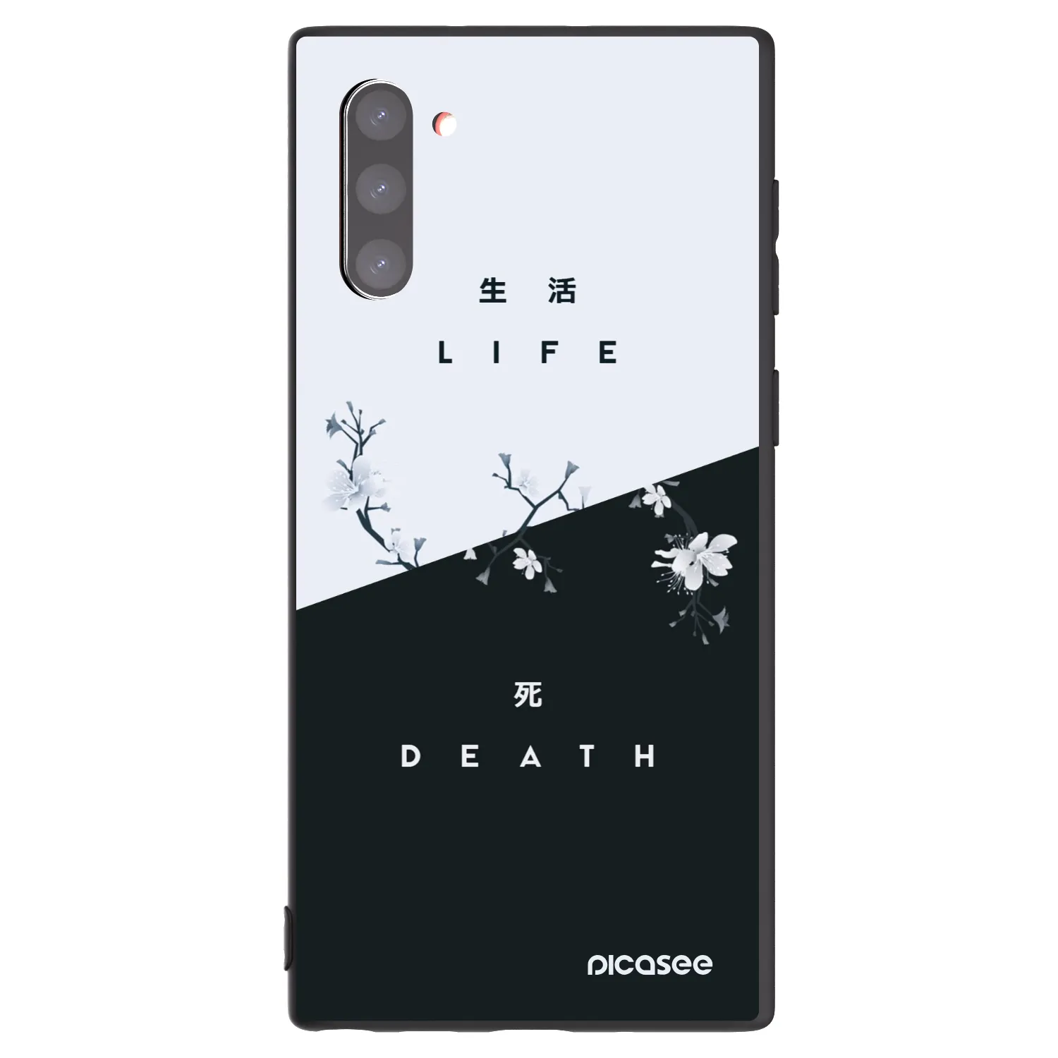 Picasee crna silikonska maskica za Samsung Galaxy Note 10 N970F - Life - Death
